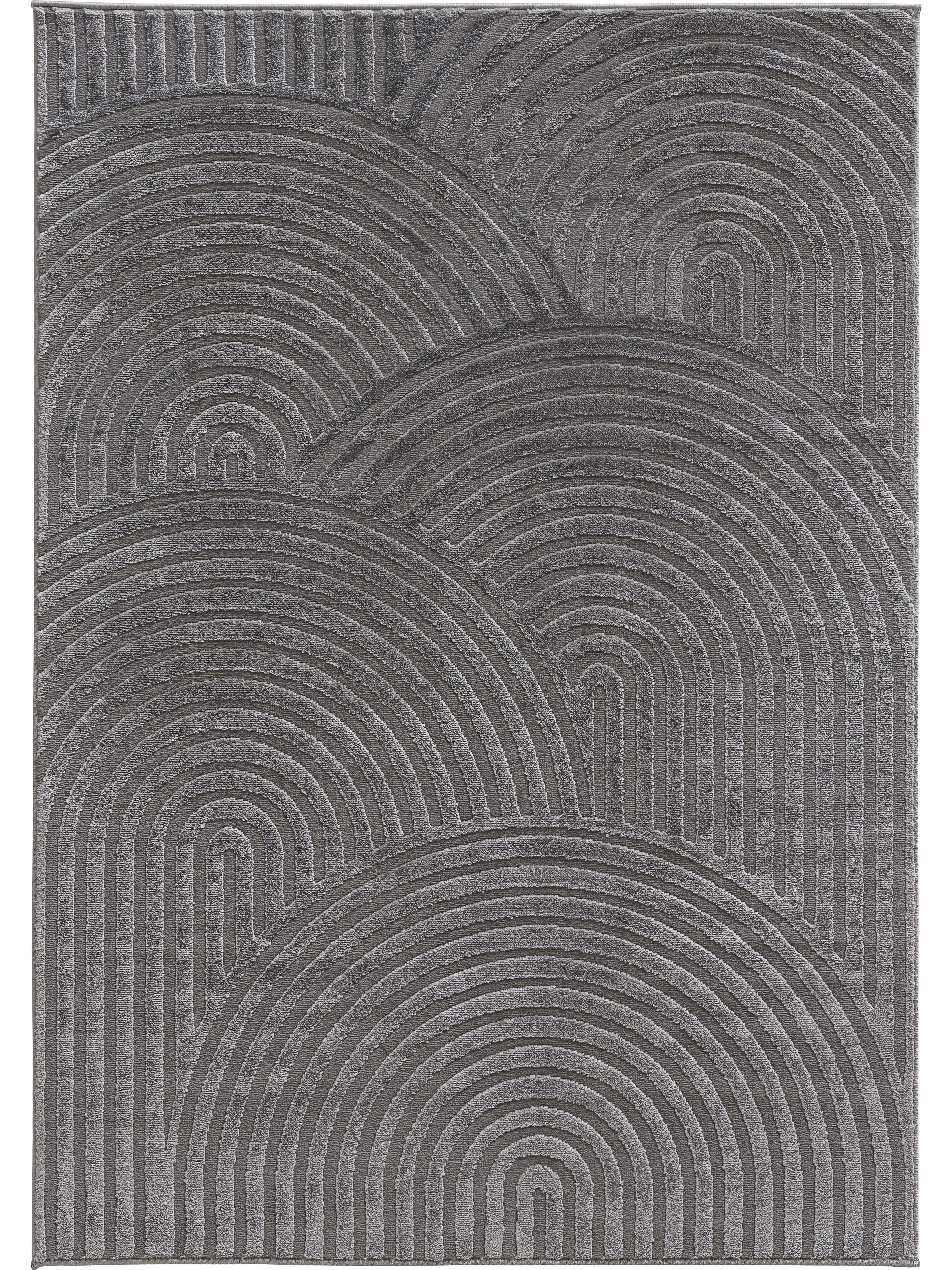 Sehrazat Teppich »Rio 1500 , auch als Läufer« rechteckig 7 mm Höhe Kurzflor, grafisches Hoch Tief  Muster, Wohnzimmer