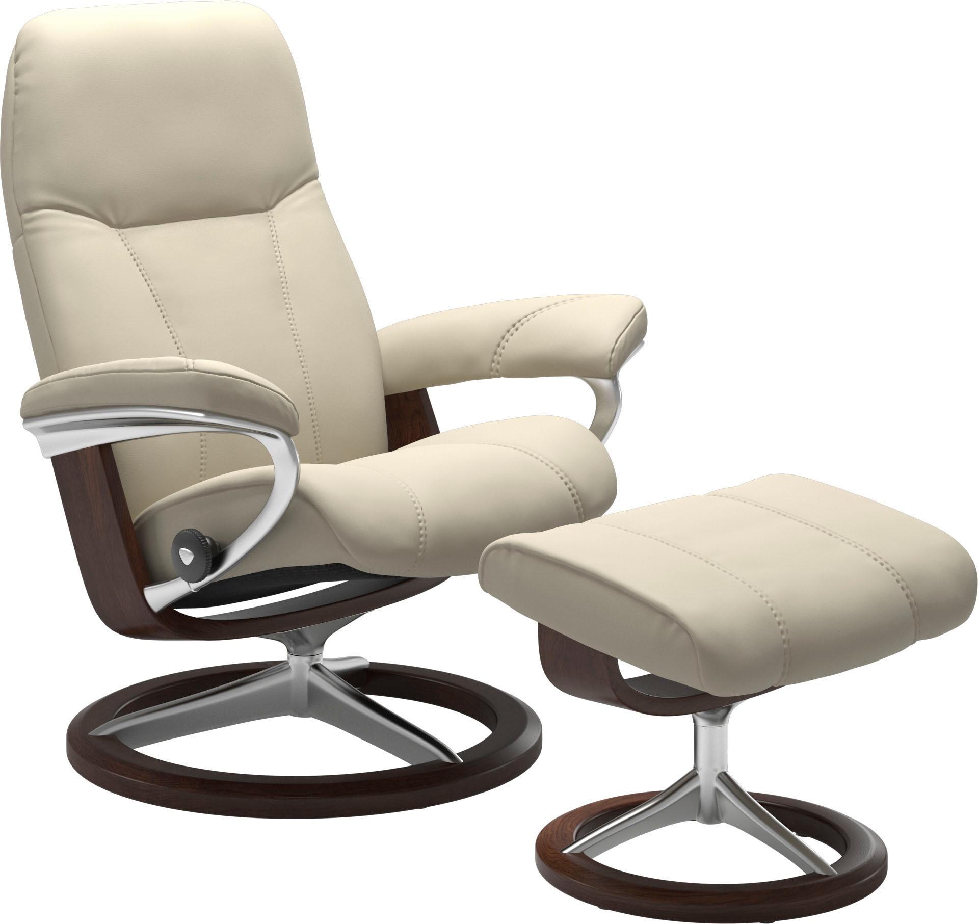 Stressless® Relaxsessel »Consul«, mit Hocker, mit Signature Base, Größe S, Gestell Eiche