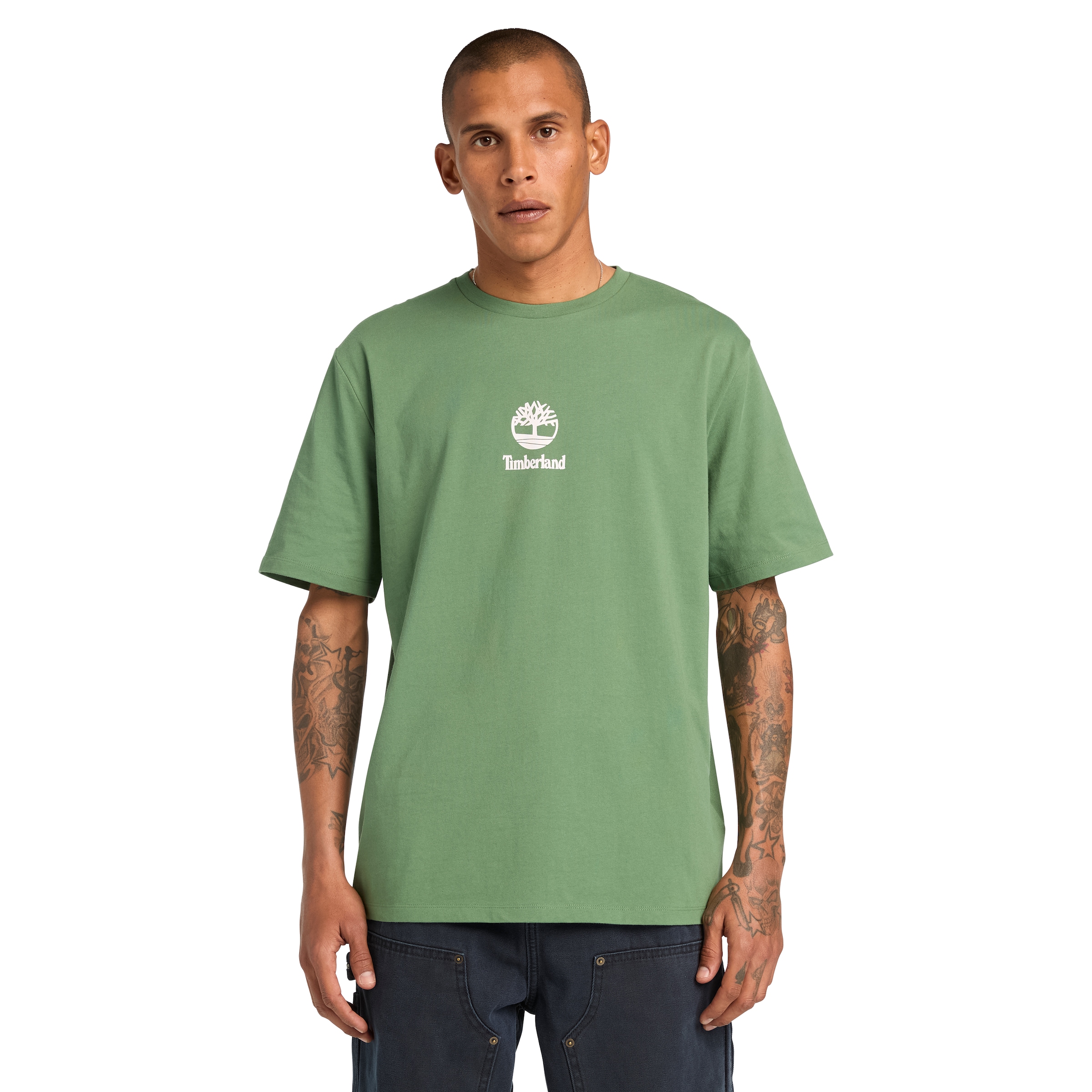 Timberland T-Shirt »Print Stack Logo Short Sleeve Tee« sportlicher Schnitt, Kurzarm, für Sportmode und Casualmode