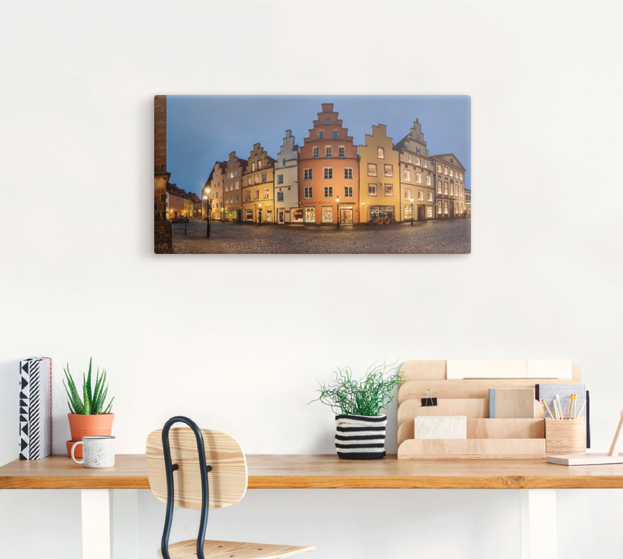 Artland Leinwandbild »Altstadt Osnabrück«, Deutschland, (1 St.), auf Keilrahmen gespannt
