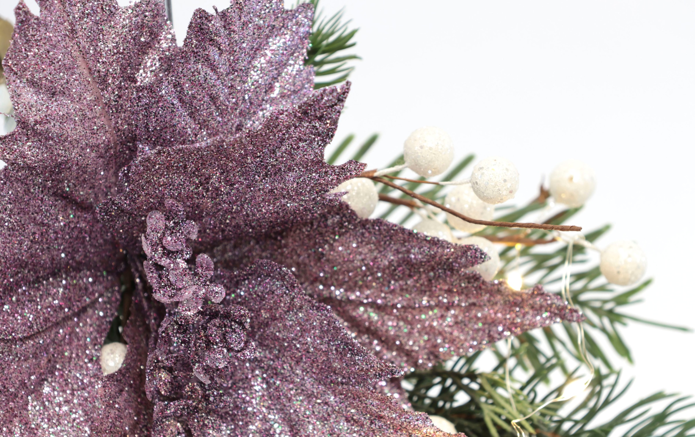 I.GE.A. Winterliche Kunstpflanze bei Poinsettia bestellen Weihnachtsstern, OTTO mit mit »Gesteck, Kunstblumen-Arrangement online Weihnachtsgesteck Weihnachtsdeko,«, LED Beleuchtung