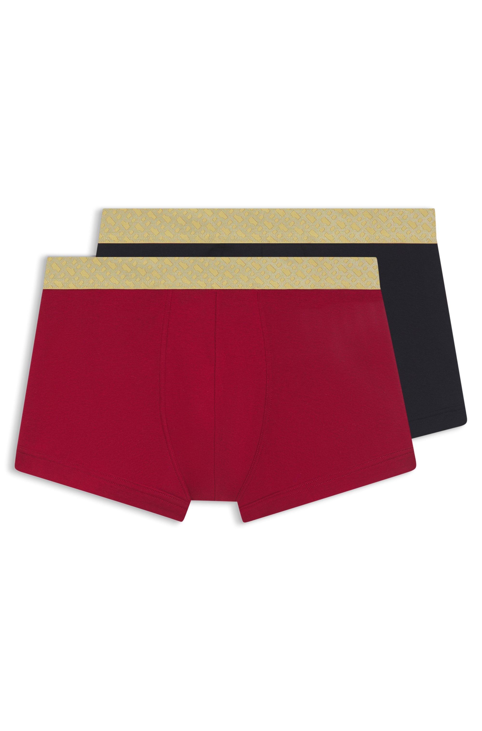 BOSS Trunk »2P Gold Mono«, Neuheit, aus gerippter Baumwolle, enganliegend, kurzes Bein