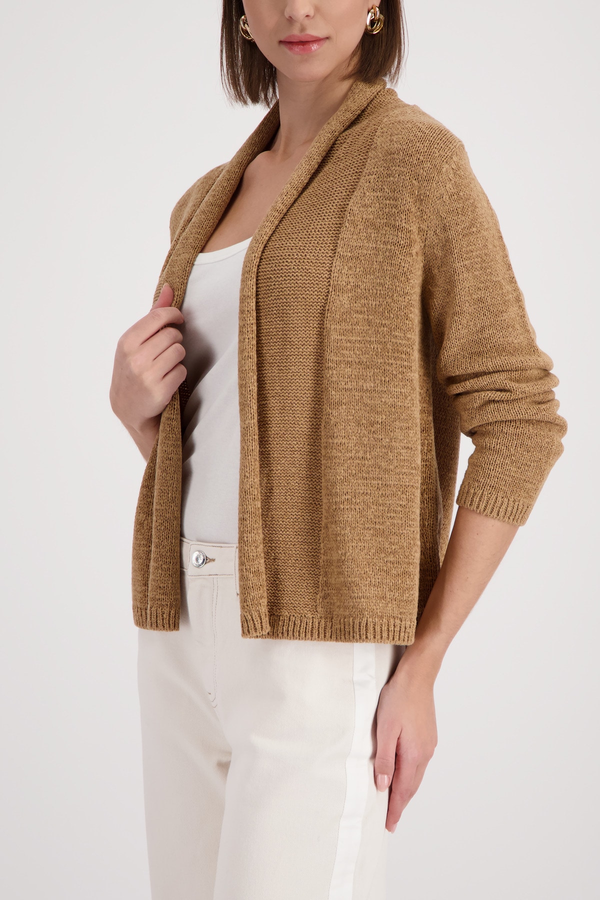 Monari Strickjacke »Jacke Stricküberwurf Basic« Schalkragen, Regular Fit