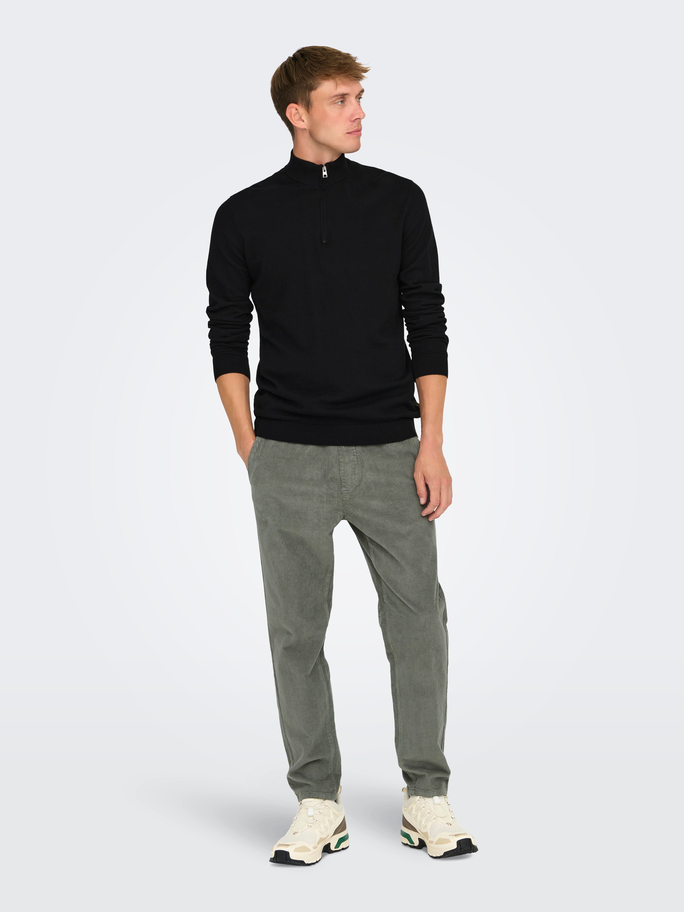ONLY & SONS Troyer »ONSLOUI REG 12 MEL HALF ZIP KNIT NOOS«