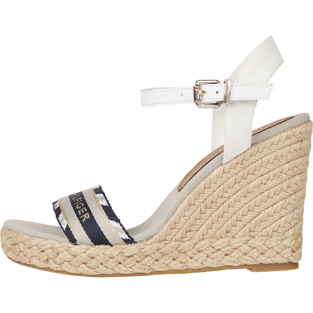 Tommy Hilfiger High-Heel-Sandalette »CORPORATE WEBBING HIGH WEDGE«