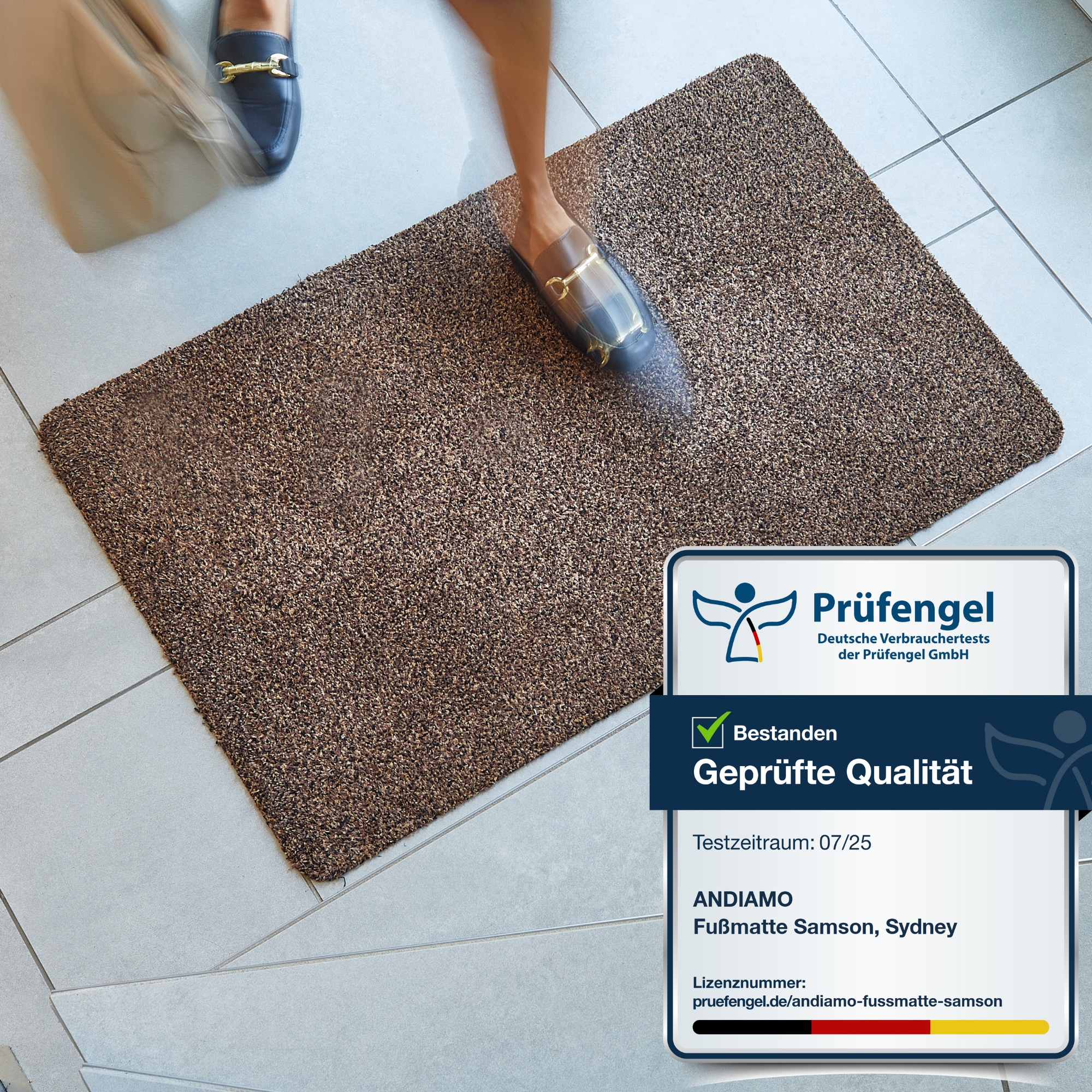 OTTO home Fußmatte »Sydney, Made in Netherlands« rechteckig 6 mm Höhe Schmutzfangmatte, melierte Optik, rutschhemmend, für In- und Outdoor