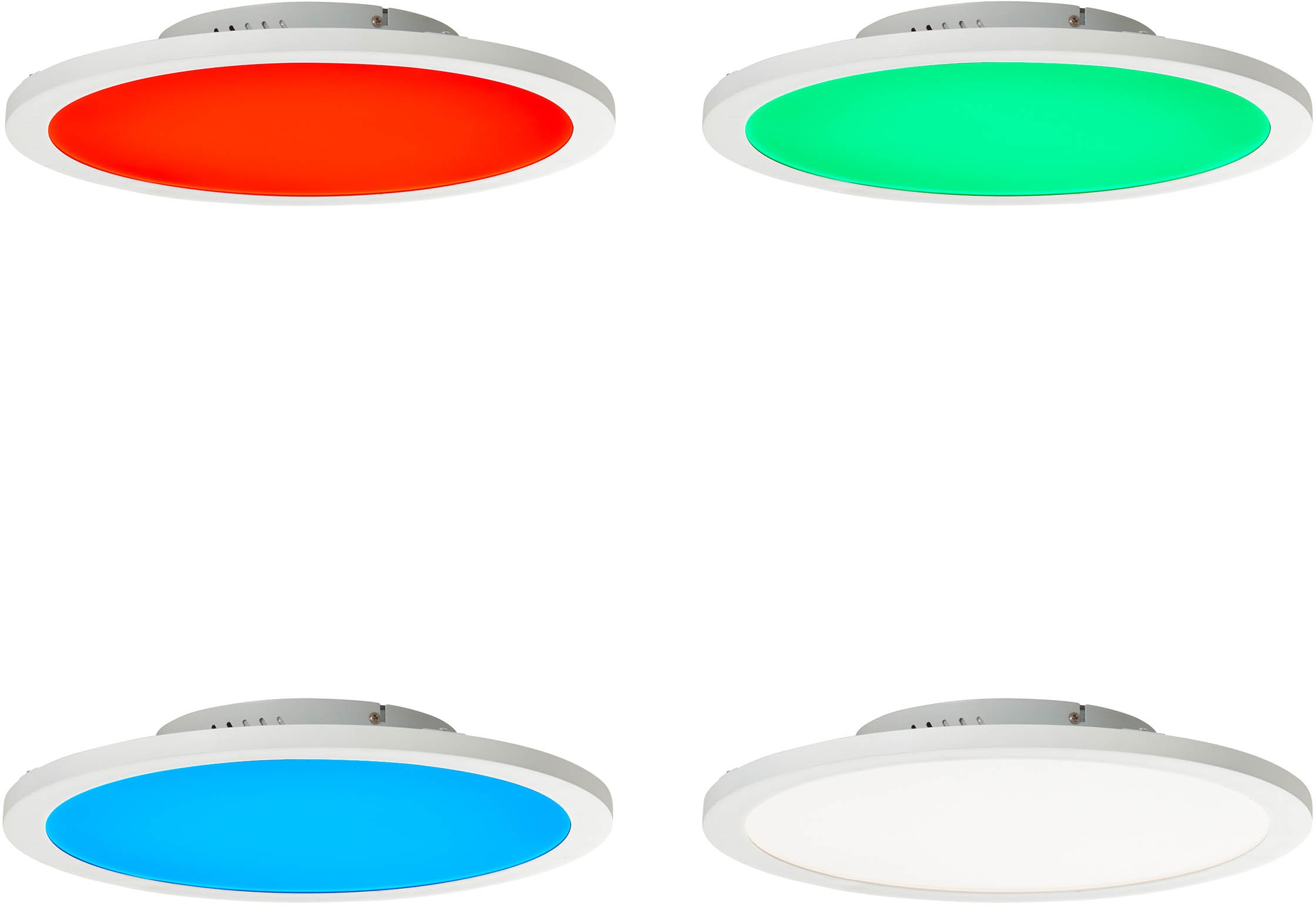 Brilliant LED Deckenleuchte »Abie«, 1 flammig, Leuchtmittel LED-Modul | LED fest integriert, Ø 40 cm, RGB, dimmbar, CCT, Fernbedienung, Metall/Kunststoff, weiß