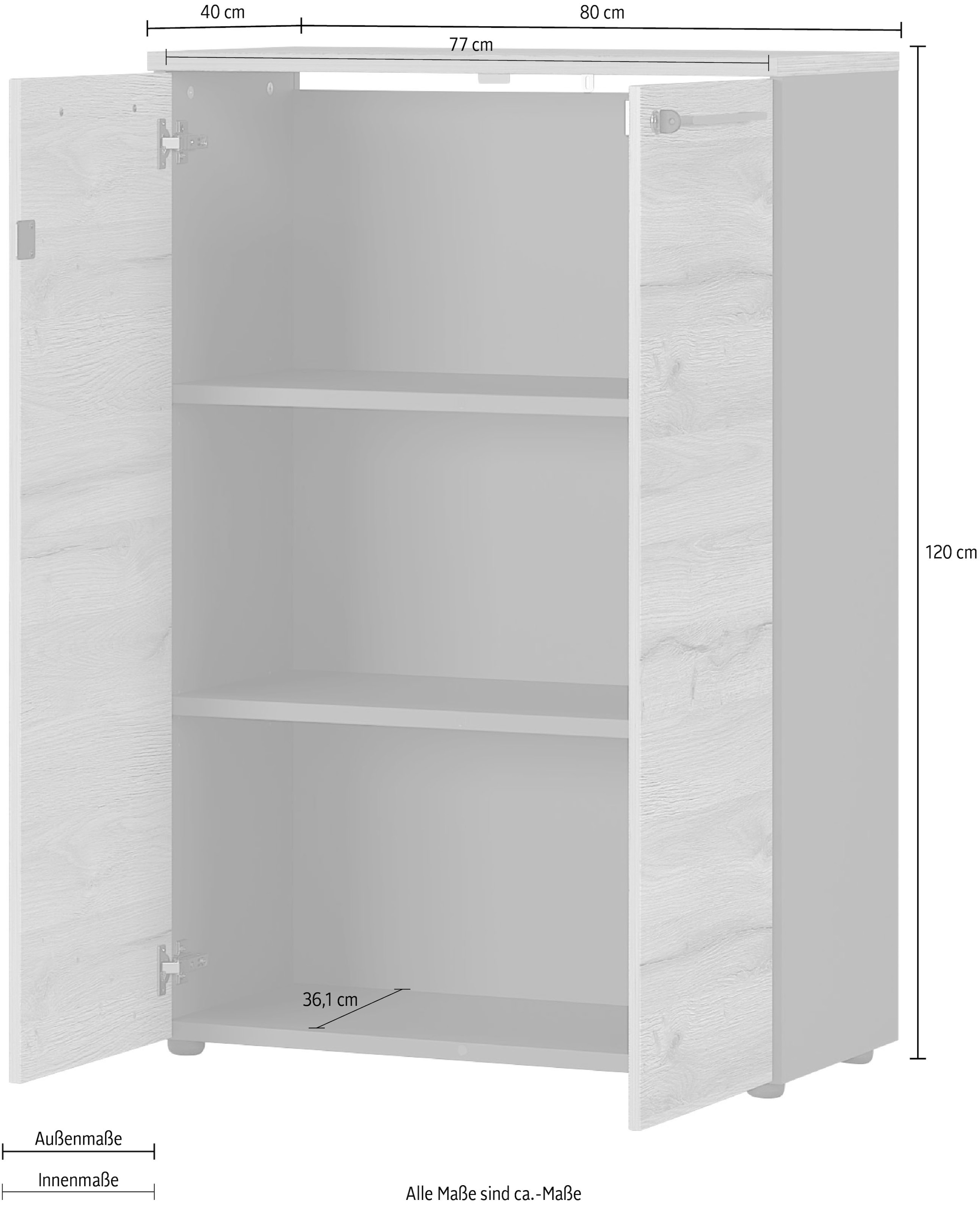GERMANIA Aktenschrank »GW-Agenda«, opt. mit Schublade, Maße 80x120 cm, Made in Germany