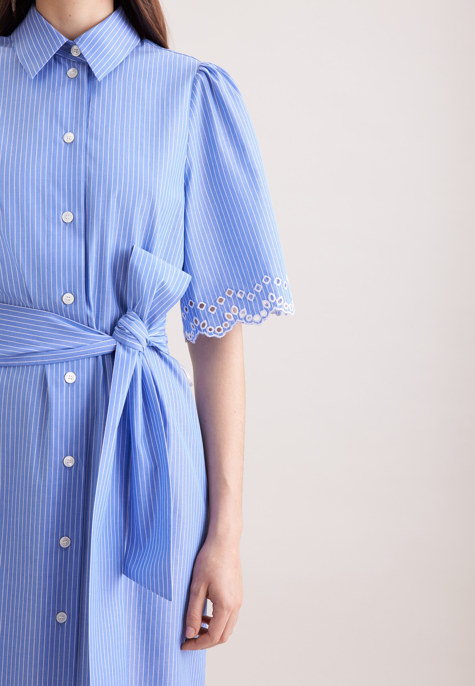 seidensticker Sommerkleid 1/2 Kragen Gestreift