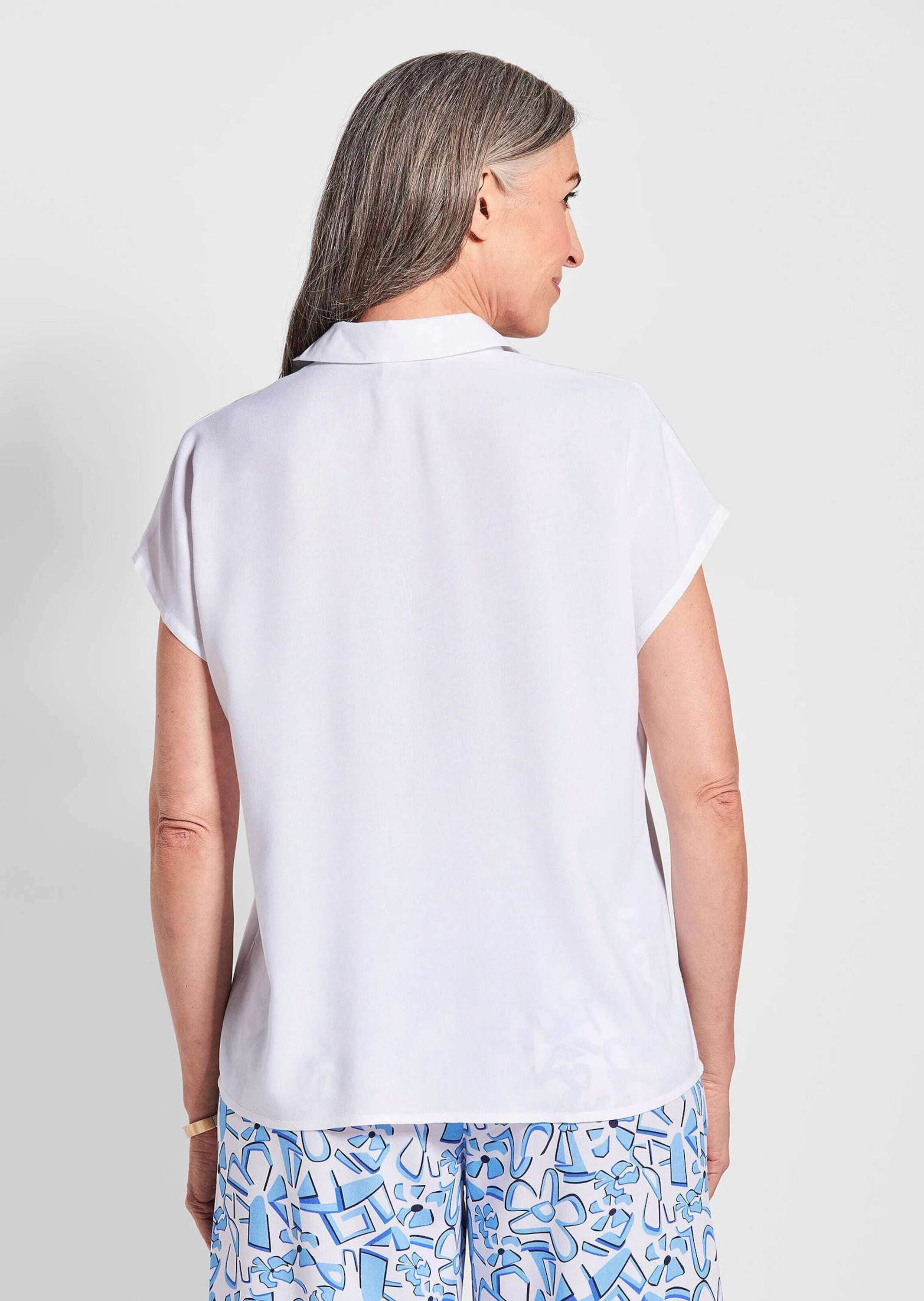 GOLDNER Klassische Bluse »Uni Bluse mit Hemdkragen«