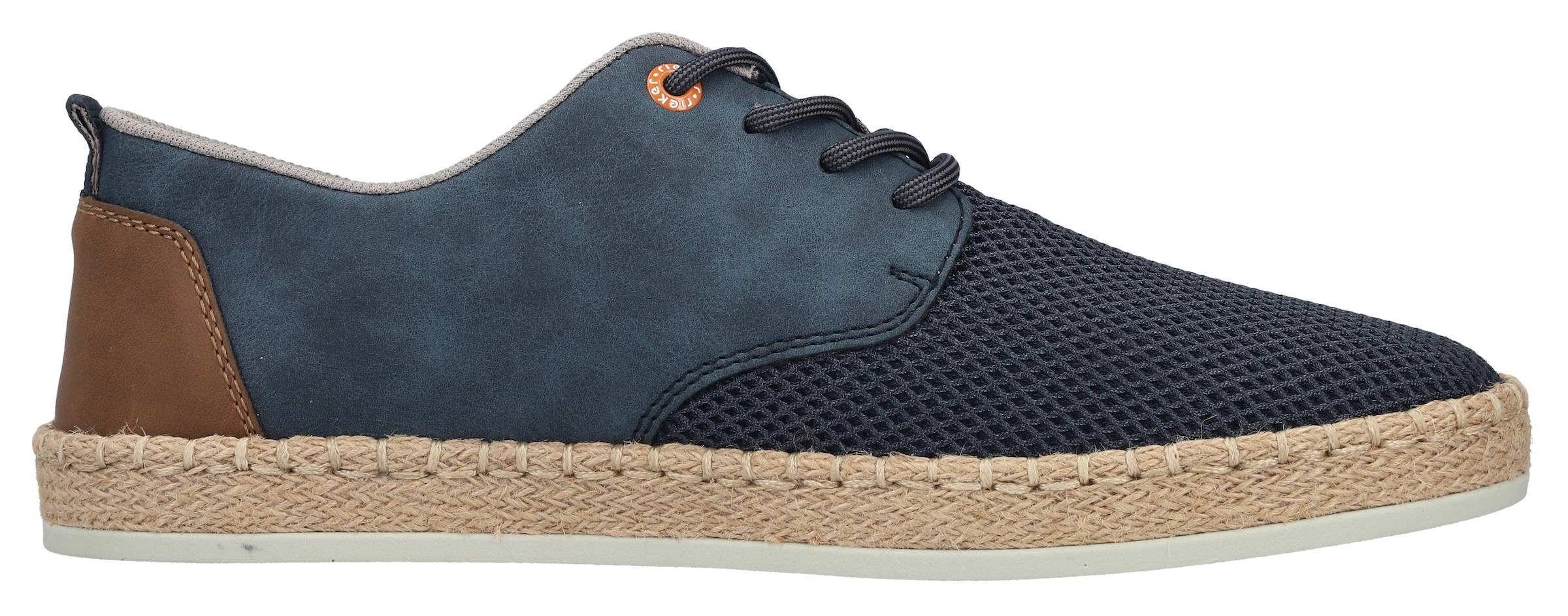 Rieker Schnürschuh  Halbschuh, Sneaker, Schnürer mit Bastumrahmung an der Laufsohle