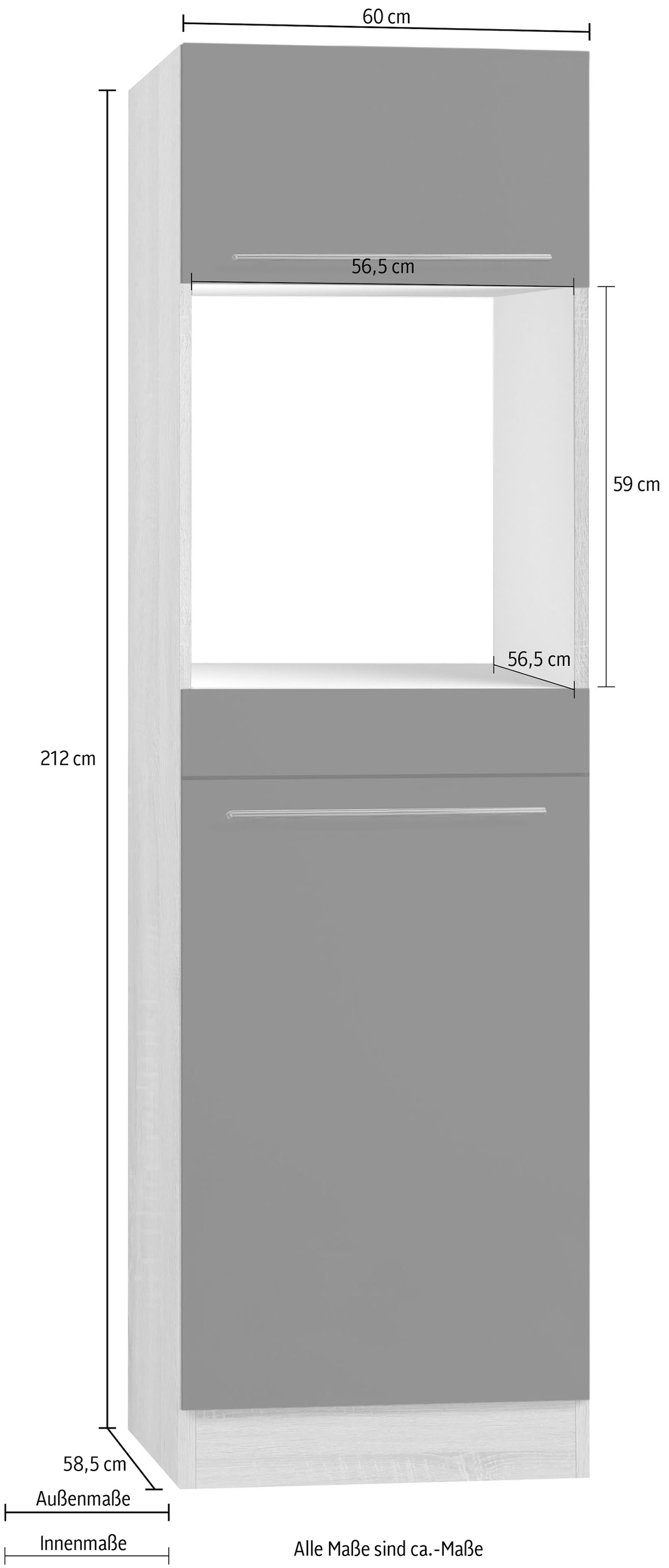 OPTIFIT Backofen/Kühlumbauschrank »Bern«, 60 cm breit, 212 cm hoch, mit höhenverstellbaren  Stellfüßen bestellen im OTTO Online Shop