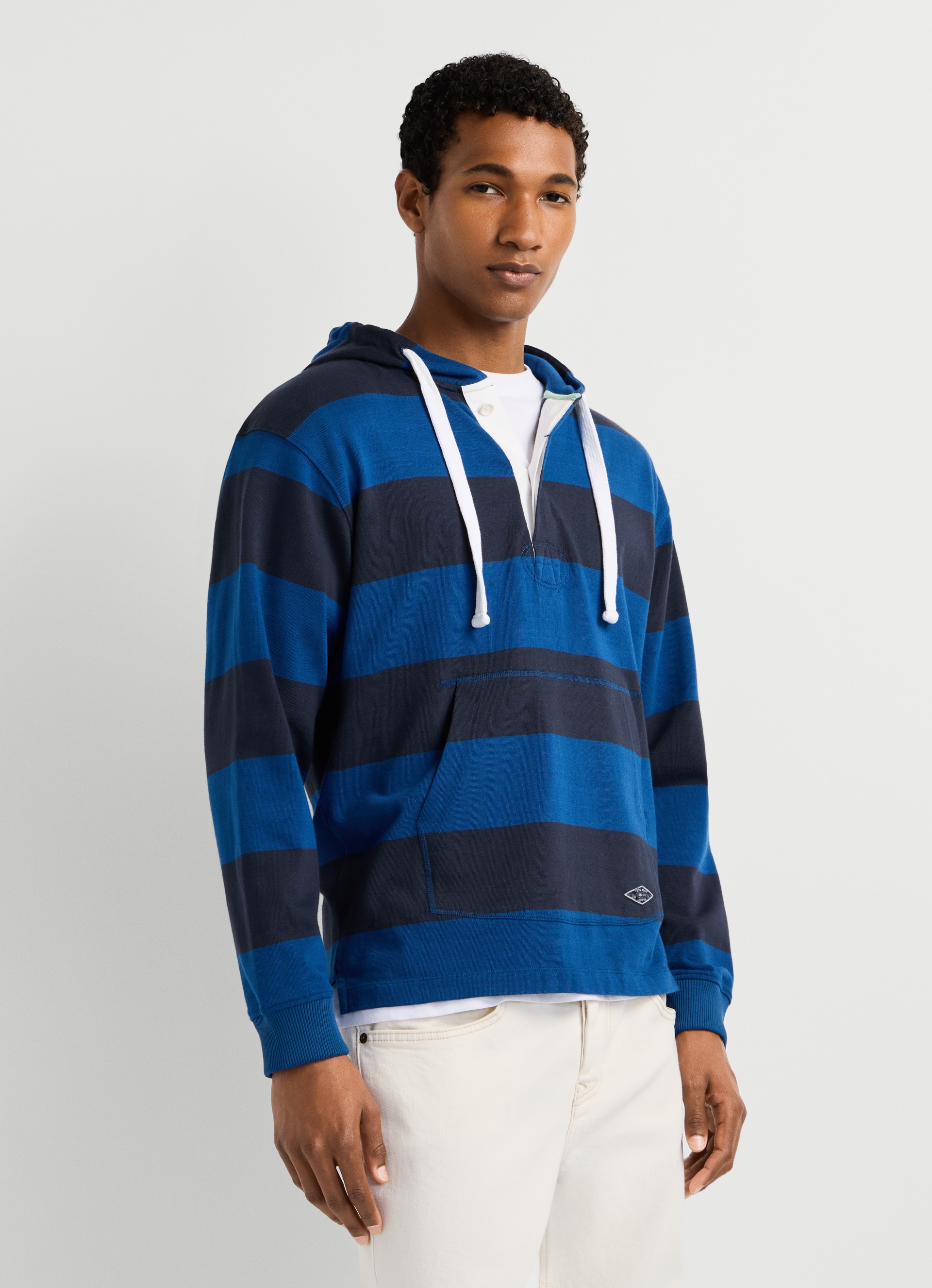 Pepe Jeans Hoodie »JOE STRIPES HOODIE«, mit verdeckter Knopfleiste
