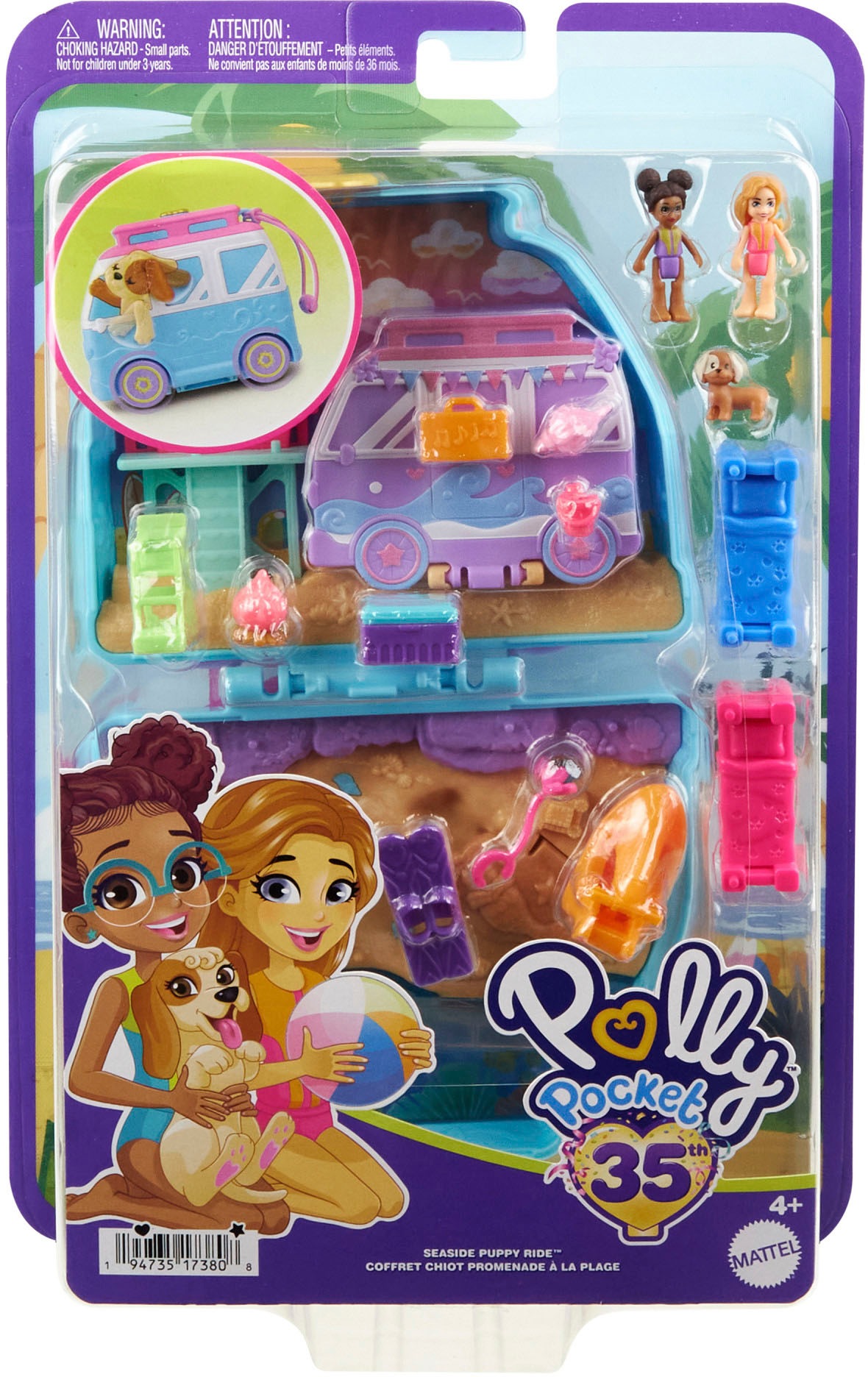 Polly Pocket Spielwelt »Urlaub am Hundestrand«