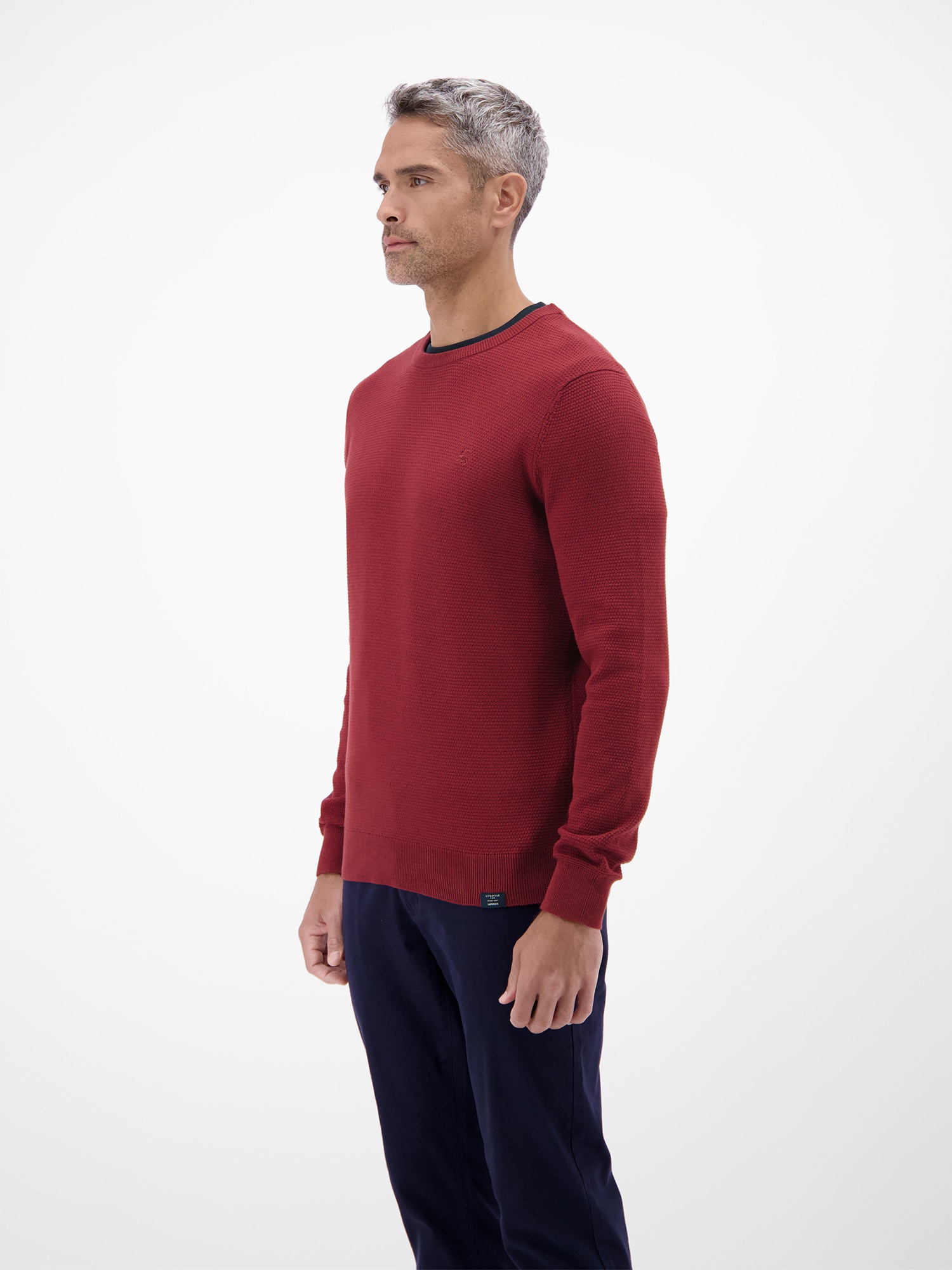 LERROS Strickpullover »Herren Strickpullover in Twist-Struktur« Rundhalsausschnitt, weicher Stoff, langärmlig, normale Passform