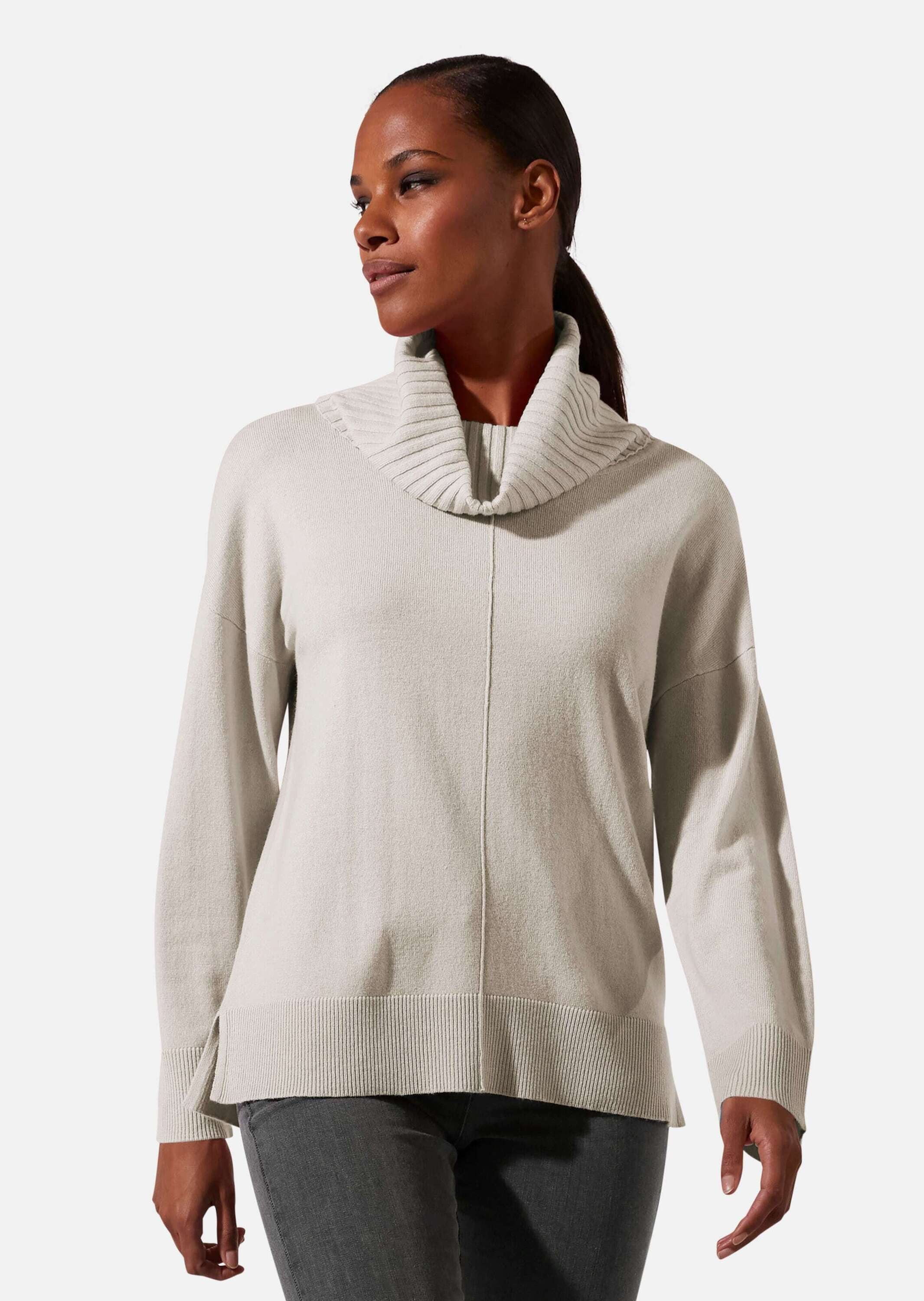 MADELEINE Longpullover »Pullover Pullover mit großem Capuchon-Kragen«