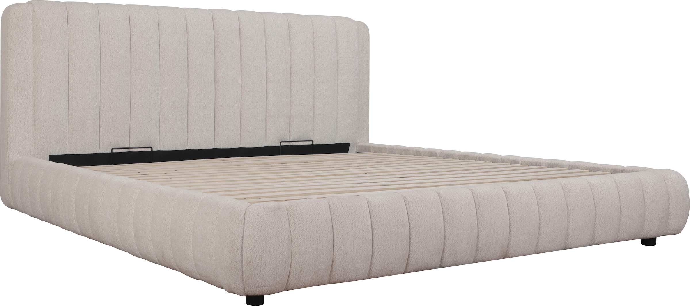 Home affaire Polsterbett »SELVAIR in der Breite 180cm, inkl. Lattenrost und Bettkasten« gepolstertes Kopfteil und Rahmen, Bezug im Chenillecharakter