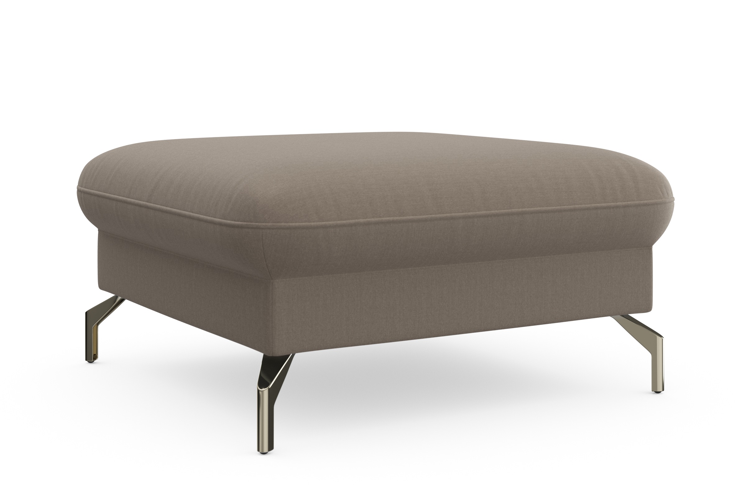 sit&more Hocker »Fashion«, inklusive Federkern, mit satinierten Nickelfüßen