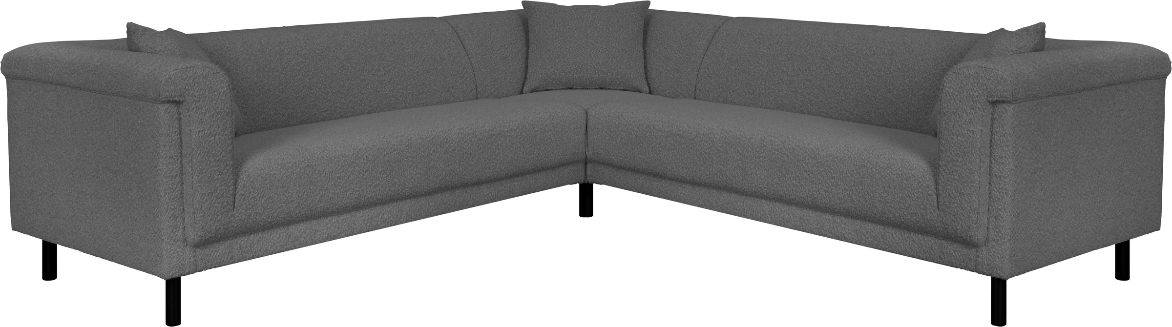 INOSIGN Ecksofa »AGNIA L-Form  B/T/H: 244/244/71 cm«, incl. Zierkissen, gleichschenklig, auch in Cord