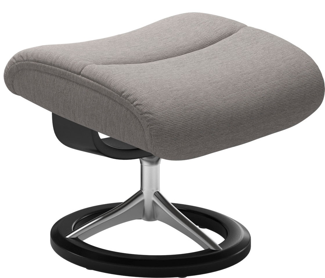 Stressless® Relaxsessel »View«, (Set, Relaxsessel mit Hocker), mit Signature Base, Größe M,Gestell Schwarz