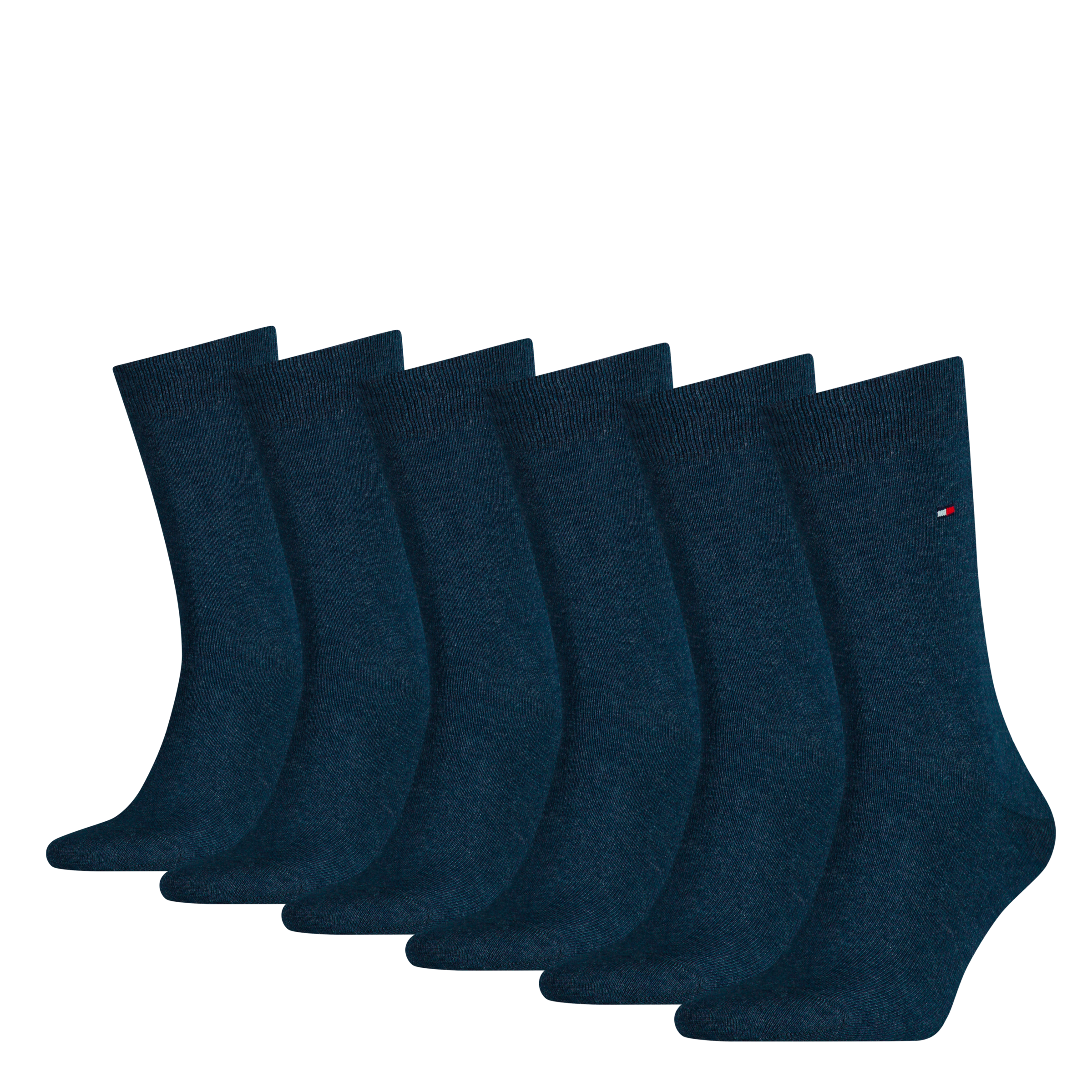 Tommy Hilfiger Socken »TH MEN SOCK 6P ECOM«, (Packung, 6 Paar, 6 Paar), Gekämmte Baumwolle, atmungsaktiv, druckfreier Bund
