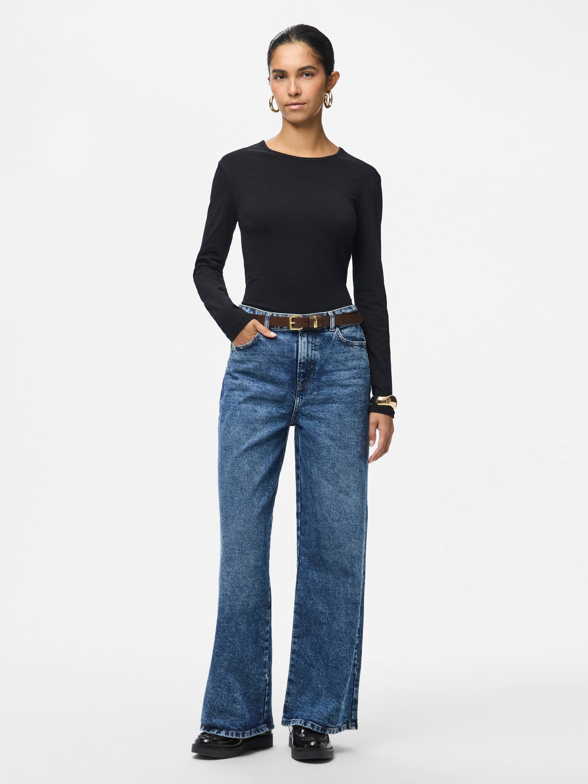 pieces Langarmshirt »PCAMELIA LS TOP 2-PACK JRS NOOS BC« 2er-Pack,  mit klassischen Farben