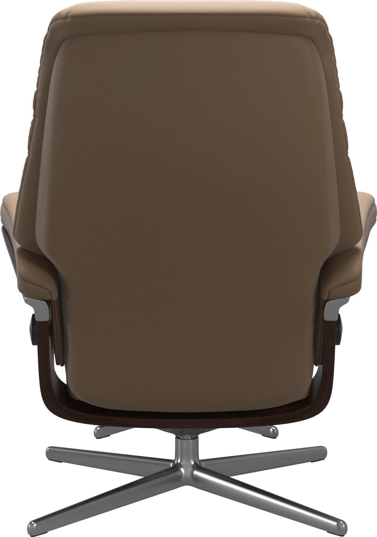 Stressless® Relaxsessel »Sunrise«, (Set, Relaxsessel mit Hocker), mit Hocker, mit Cross Base, Größe S, M & L, Holzakzent Braun
