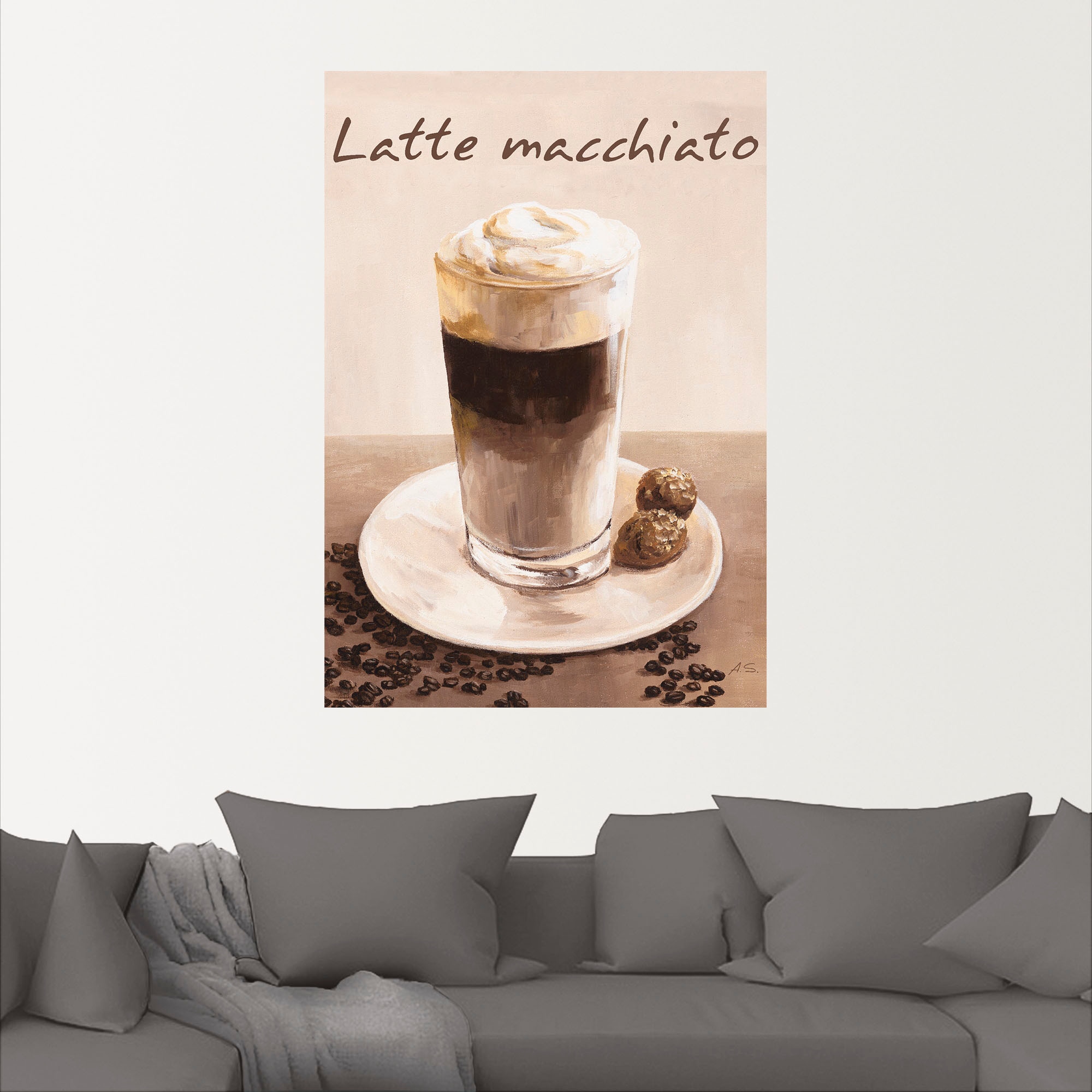 Artland Wandbild »Latte Macchiato - Kaffee«, Kaffee Bilder, (1 St.), als Poster, Wandaufkleber in verschied. Größen