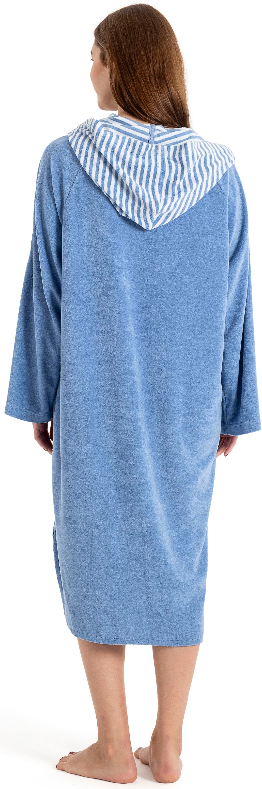 KangaROOS Badeponcho »Dalia Surfponcho, ideal für Sauna, Spa & im Urlaub« 1 Stk. weich, Uni-Farben mit Streifen, leicht, Unisex, für Damen und Herren
