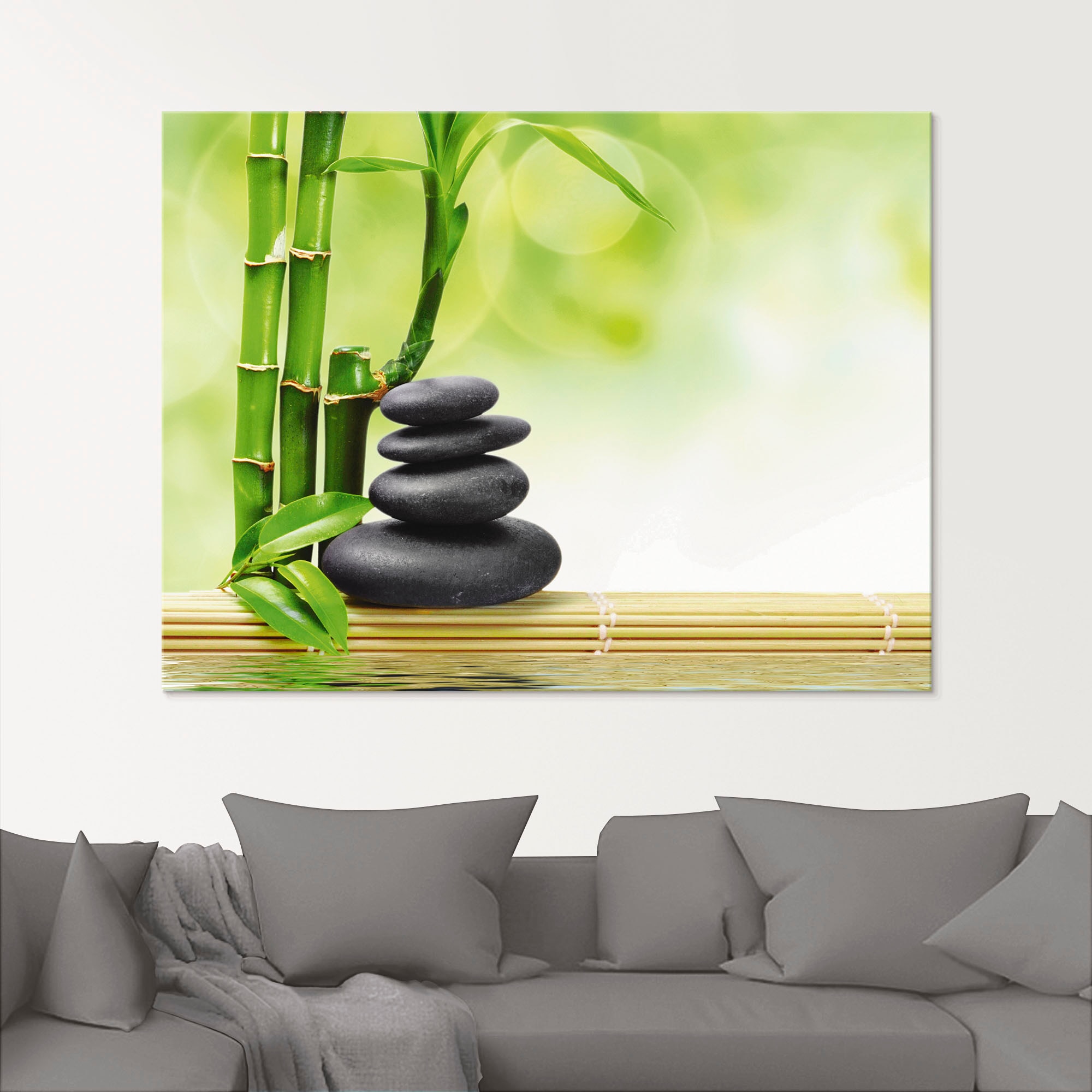 Artland Glasbild »Spa Konzept Zen Basaltsteine«, Zen, (1 St.), in verschiedenen Größen