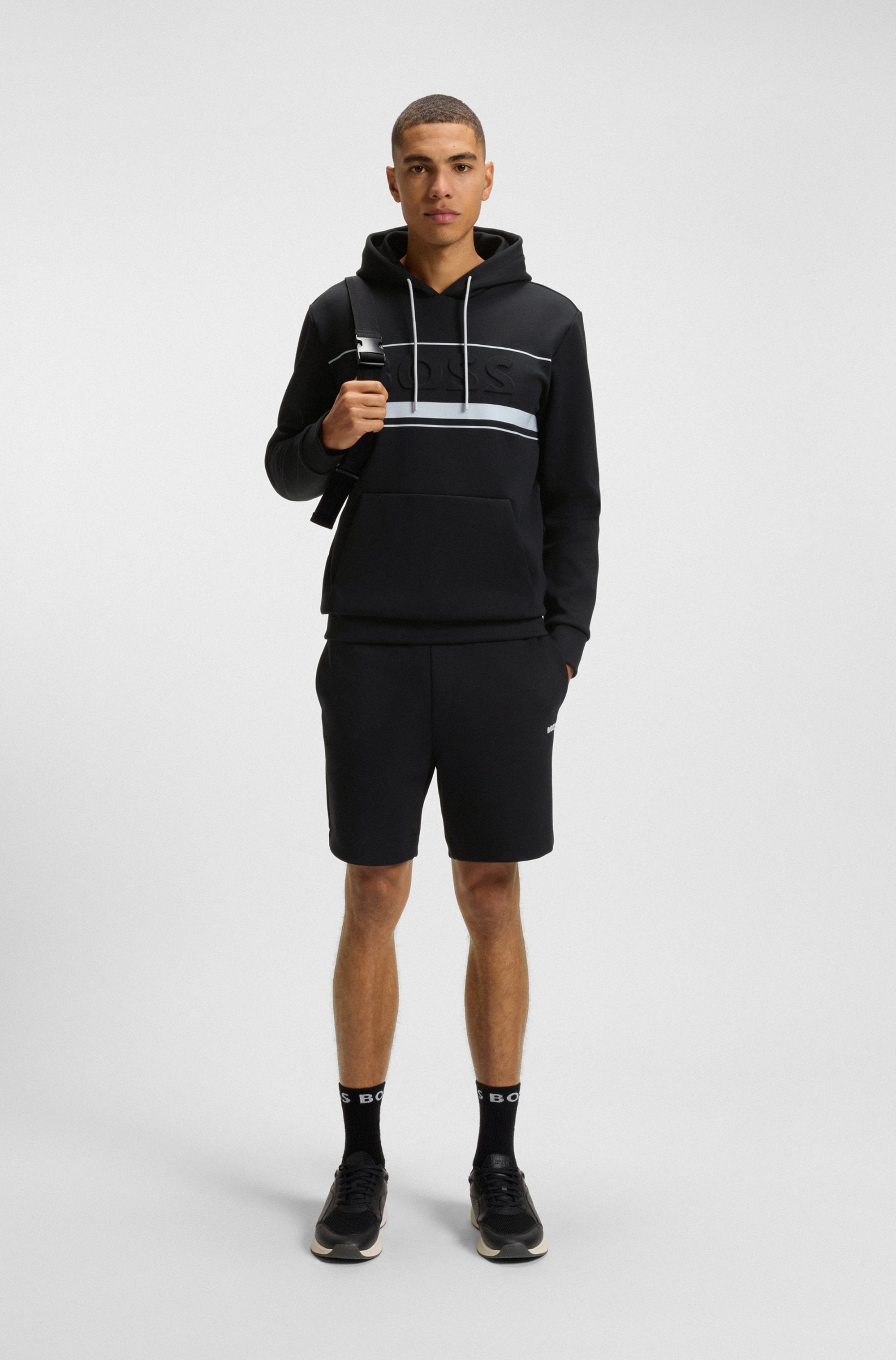 BOSS GREEN Sweatshorts »Shorts Zone«, mit Streifendetails