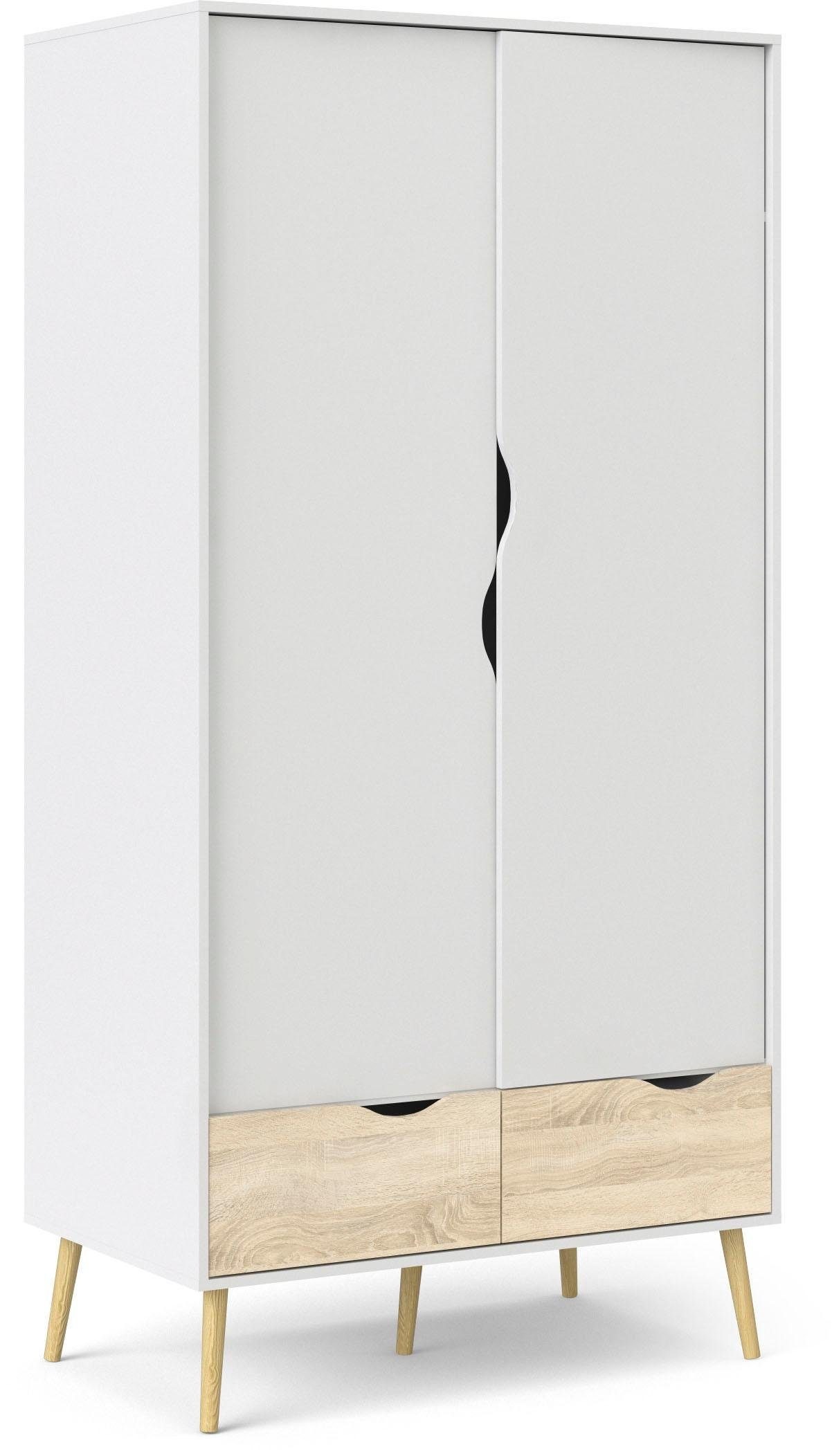 andas Drehtürenschrank »Oslo, Kleiderschrank mit Schubkästen, Stauraum«, mit 2 oder 3 Türen, Breite 99 oder 150 cm, Höhe je 200 cm