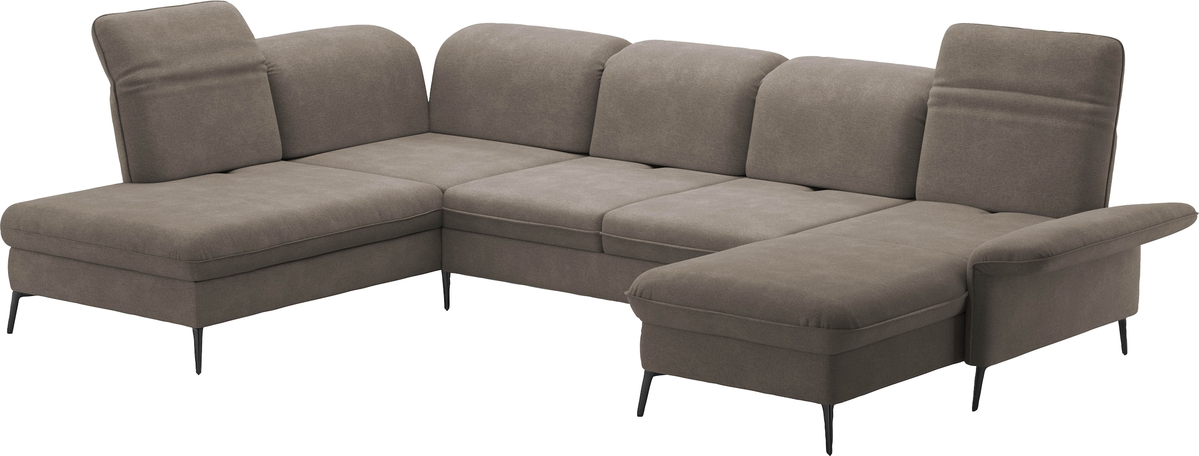 sit&more Wohnlandschaft »Emely, inkl. Sitztiefenverstellung«, wahlweise mit Bettfunktion,Bettkasten,Kopf- & Armteilverstellung