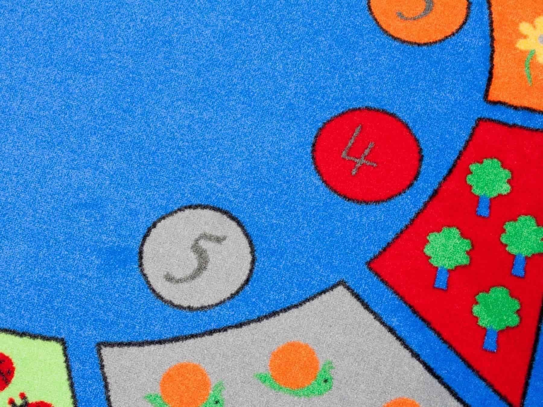 Primaflor-Ideen in Textil Kinderteppich »BILDER & ZAHLEN, Made in Belgium«, rechteckig, 5 mm Höhe, Spiel- und Lernteppich, Zahlenverständnis lernen, Kinderzimmer