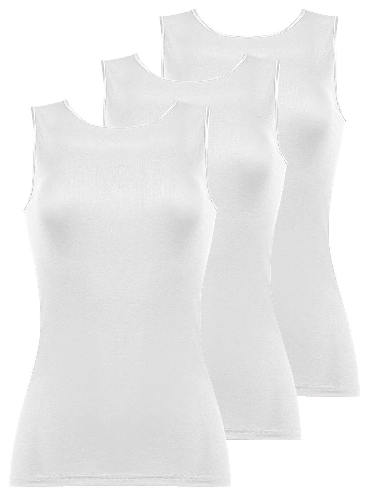 Nina Von C. Achselhemd »3er Pack Damen Shirt ohne Arm Fine Cotton«, (Spar-Pack, 3 Stück St.)