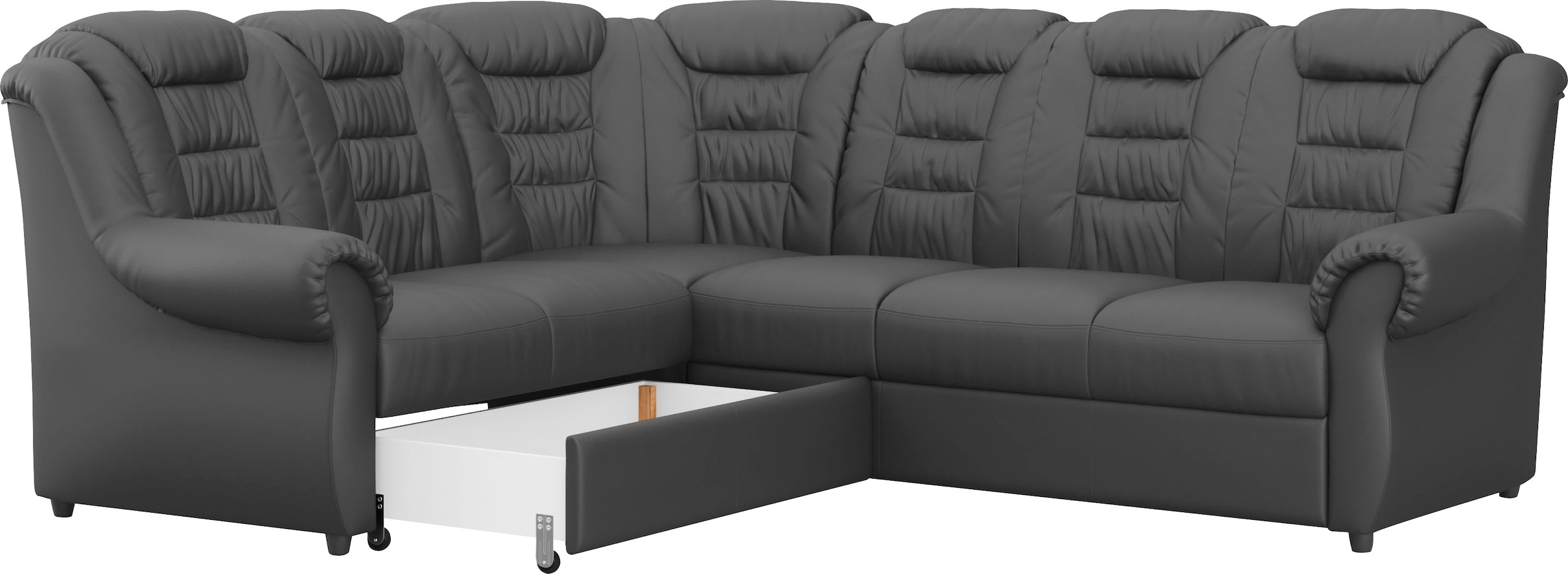 Home affaire Ecksofa »Boston L-Form«, mit hoher Rückenlehne, wahlweise mit Bettfunktion & Stauraum