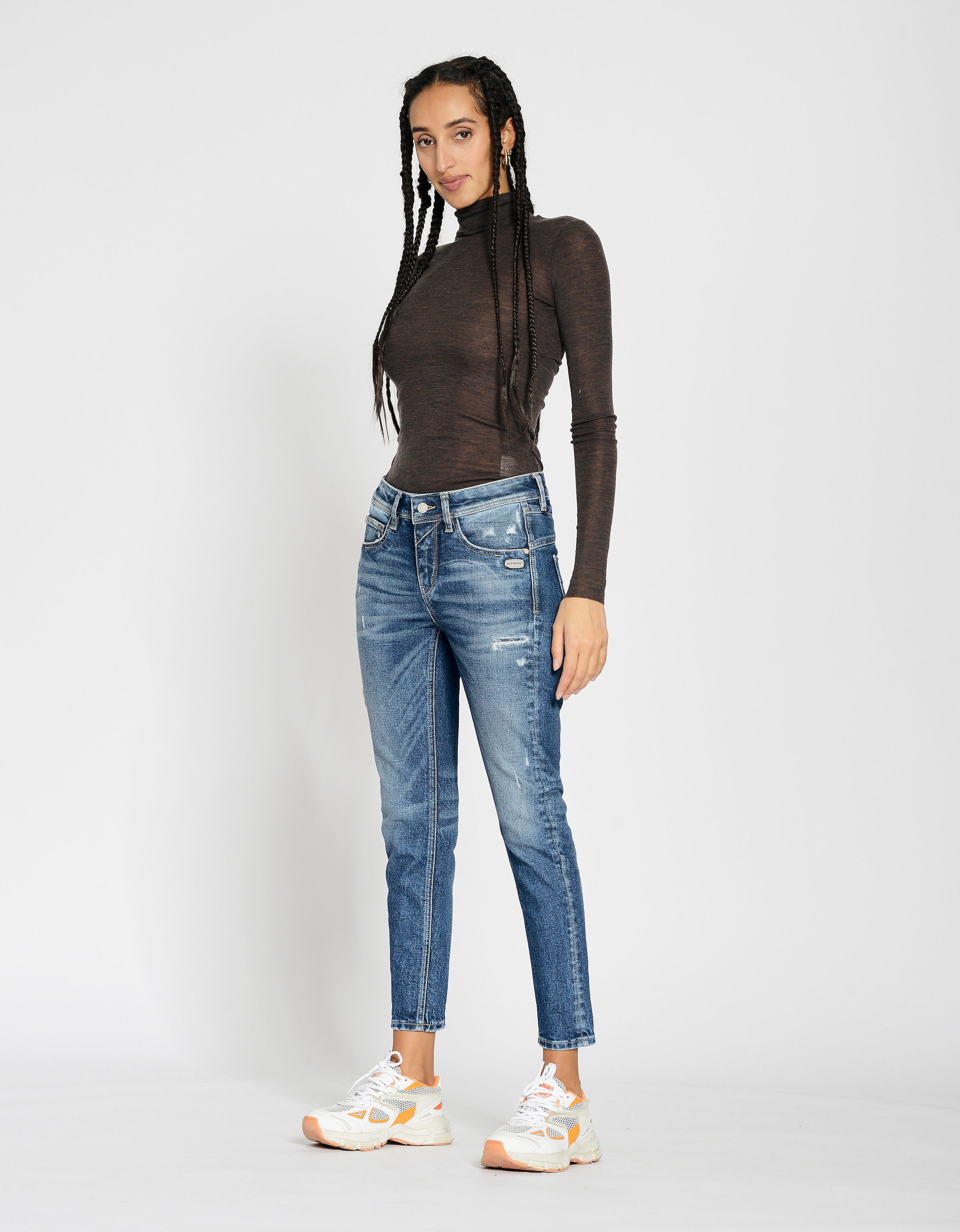 GANG Relax-fit-Jeans »94AMELIE CROPPED«, in 5-Pocket-Style