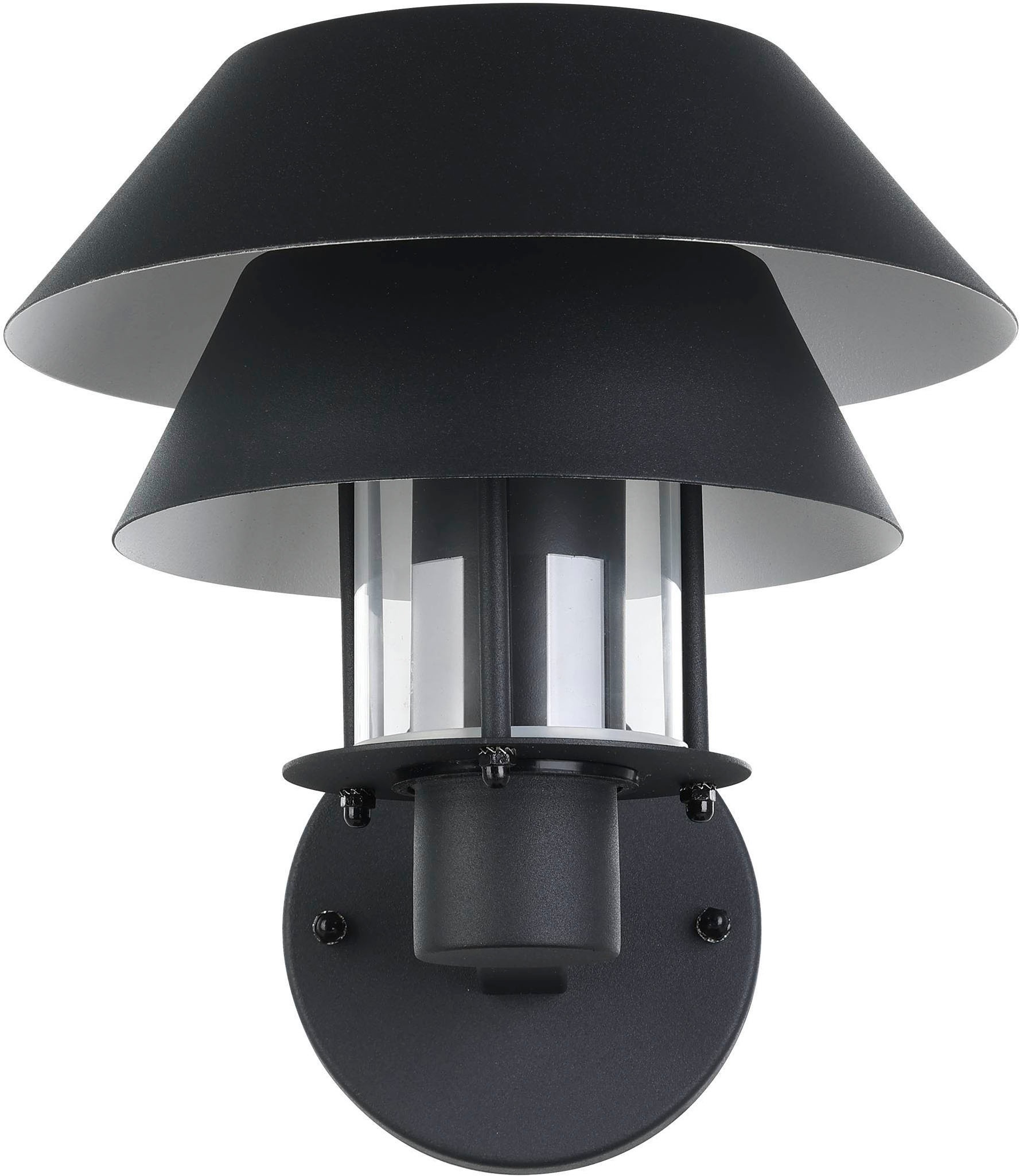 EGLO Wandleuchte »Chiappera Wandlampe, Außenbeleuchtung, Außenlampe, Metall, E27, IP44« E27 1 Stk. Wand-/Deckenleuchte - L22 x H22,5 x AL24,5 cm - schwarz, weiß