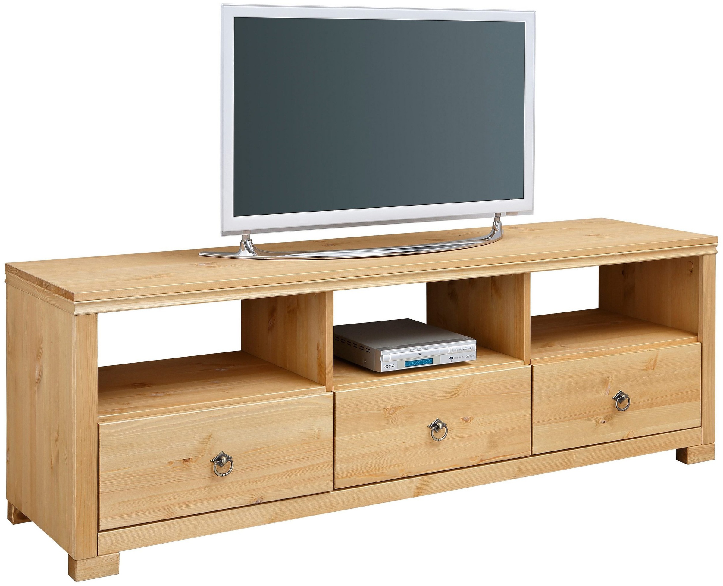 Home affaire Wohnwand »Gotland«, (Set, 3 St.), bestehend aus 1 Highboard, 1 TV-Lowboard und 1 Vitrine
