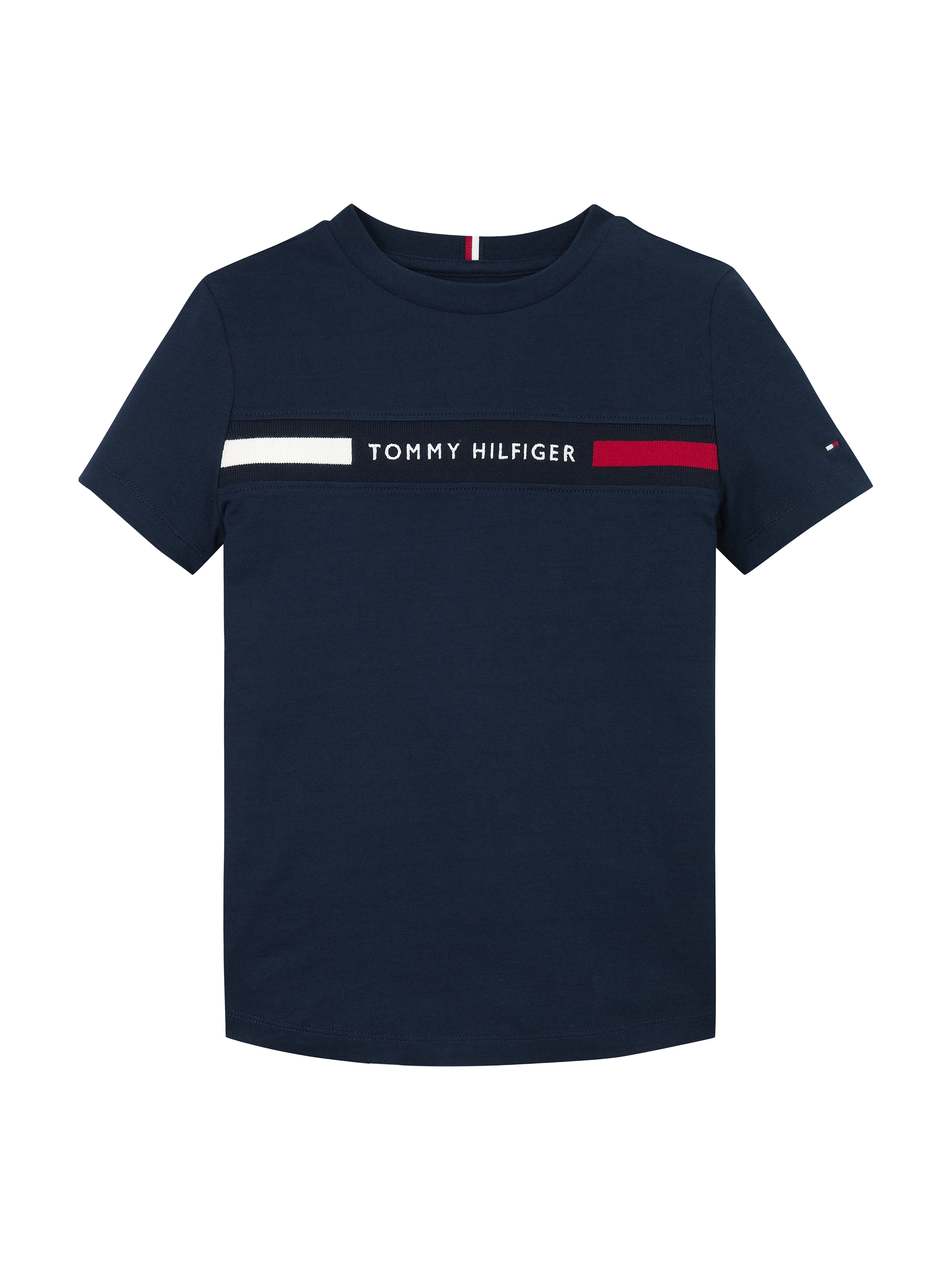 Tommy Hilfiger T-Shirt »TH RIB REG TEE SS«, in Rippenoptik, mit Logoschriftzug