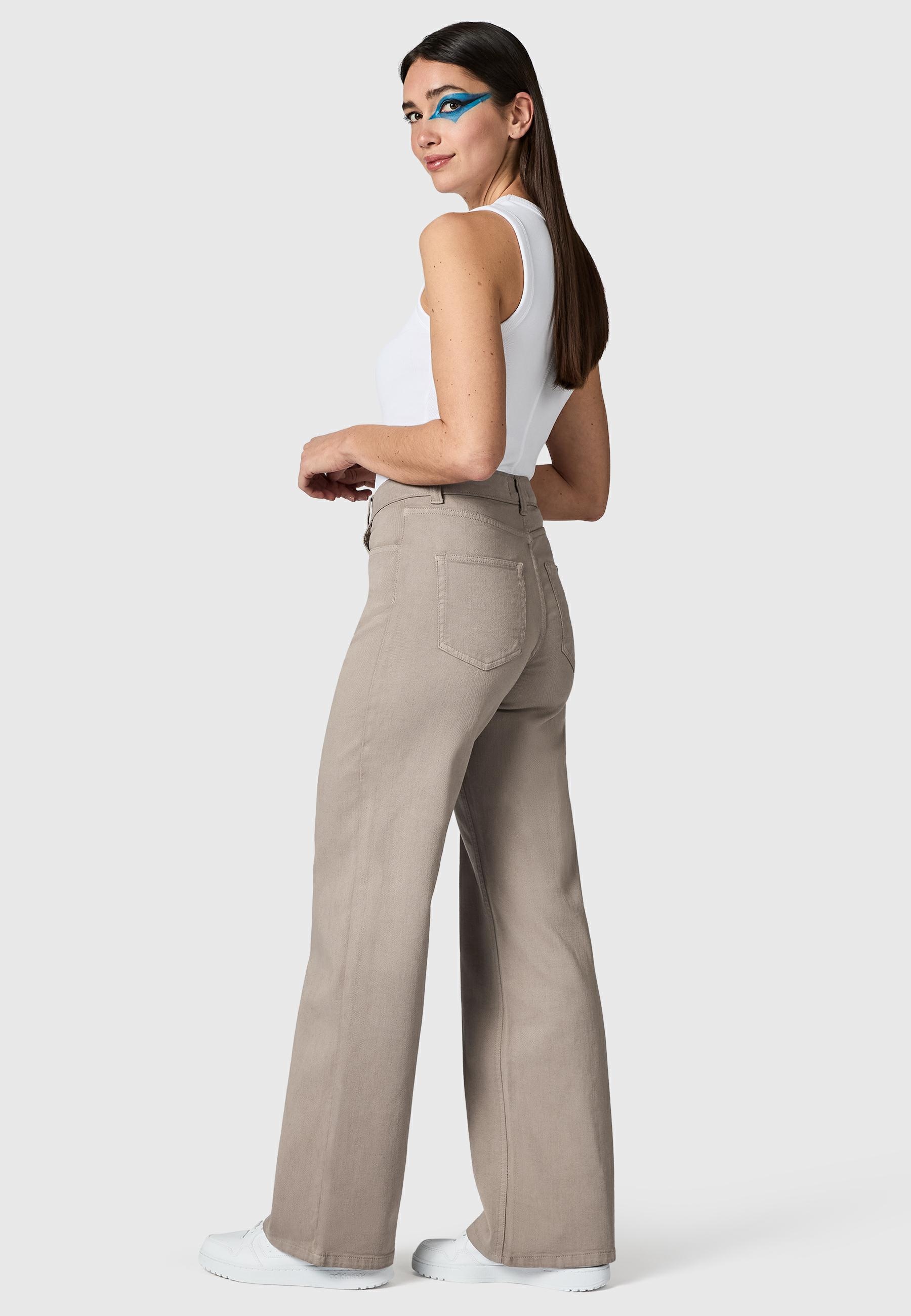 PEAK TIME Chinohose »Chinohose Cyrele«  Lange Wide-Leg-Hose mit Bio-Baumwolle