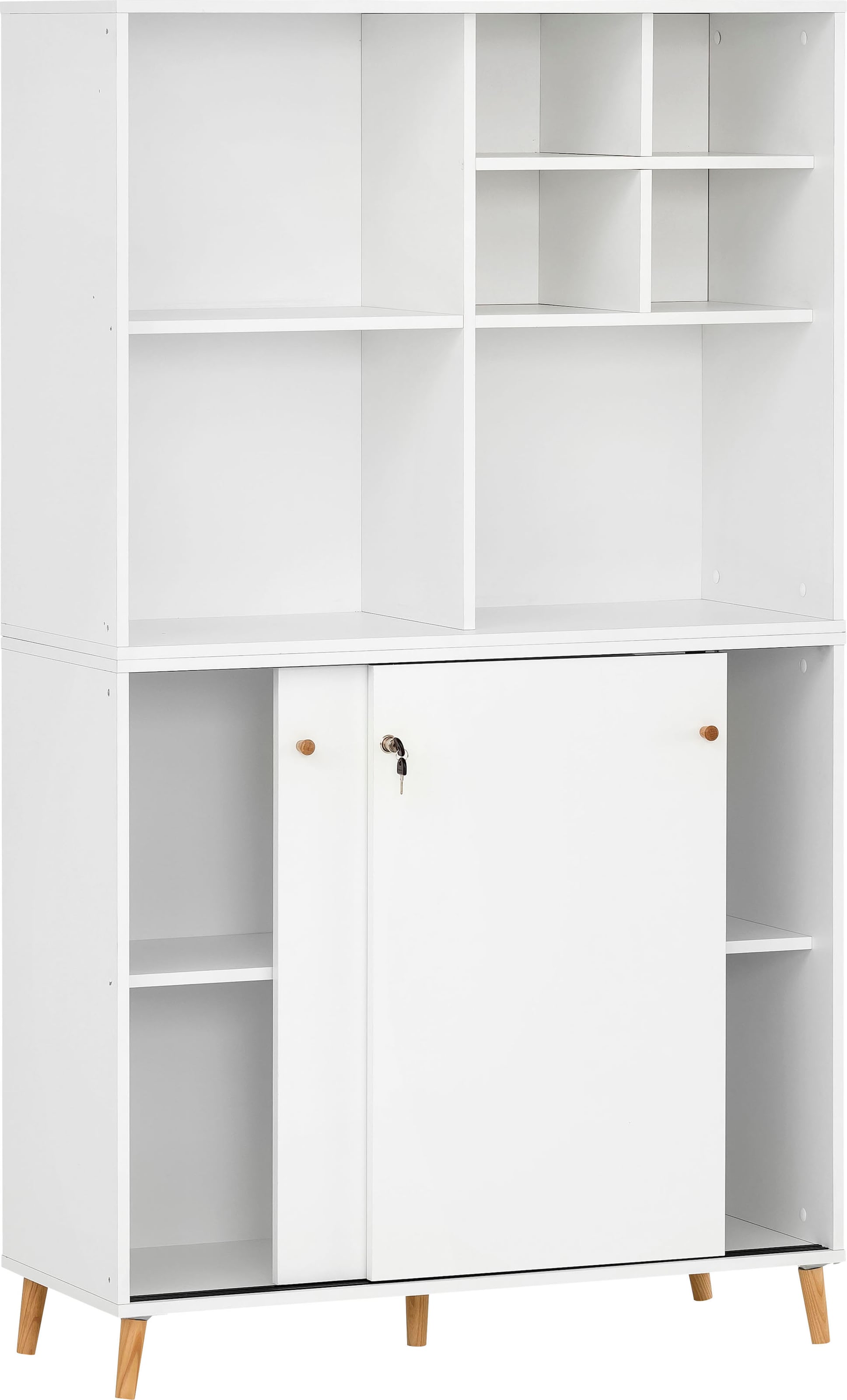 Schildmeyer Büromöbel-Set »Serie 500«, bestehend aus 1 Regal, 1 Schrank, 1 Regalkreuz
