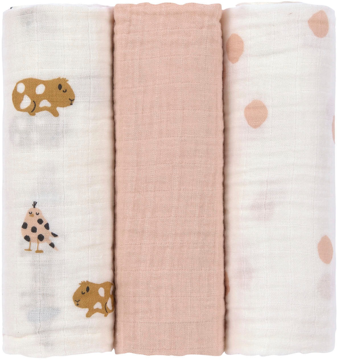 Lässig Stoffwindeln »Little Mateys, Einschlag- und Mulltuchset L, Spicy Orange« Set, 3 Stk. tlg. in orange