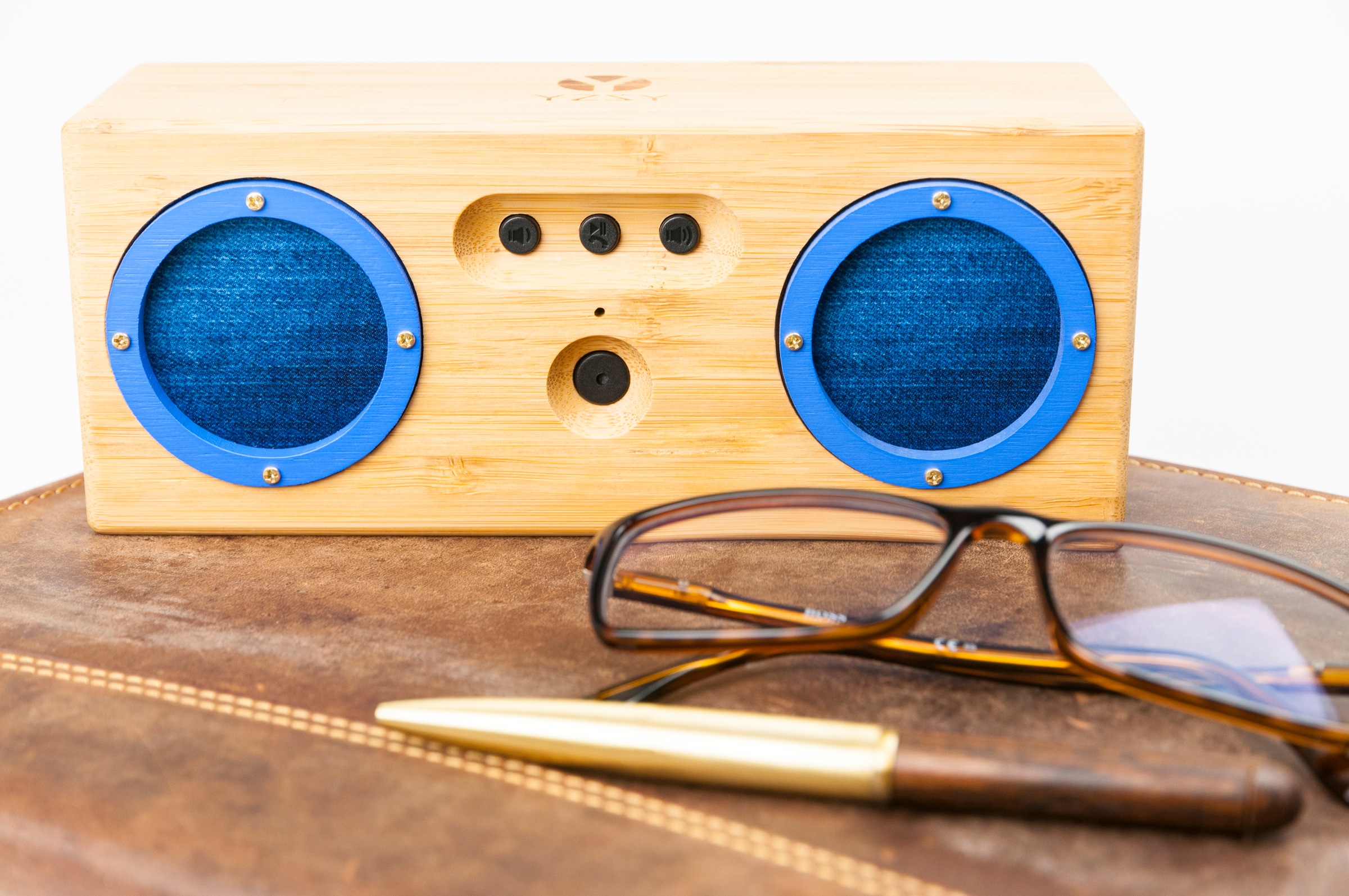 Tragbarer Bluetooth Lautsprecher Holz Bambus Bamboo Boxen »Aux...
