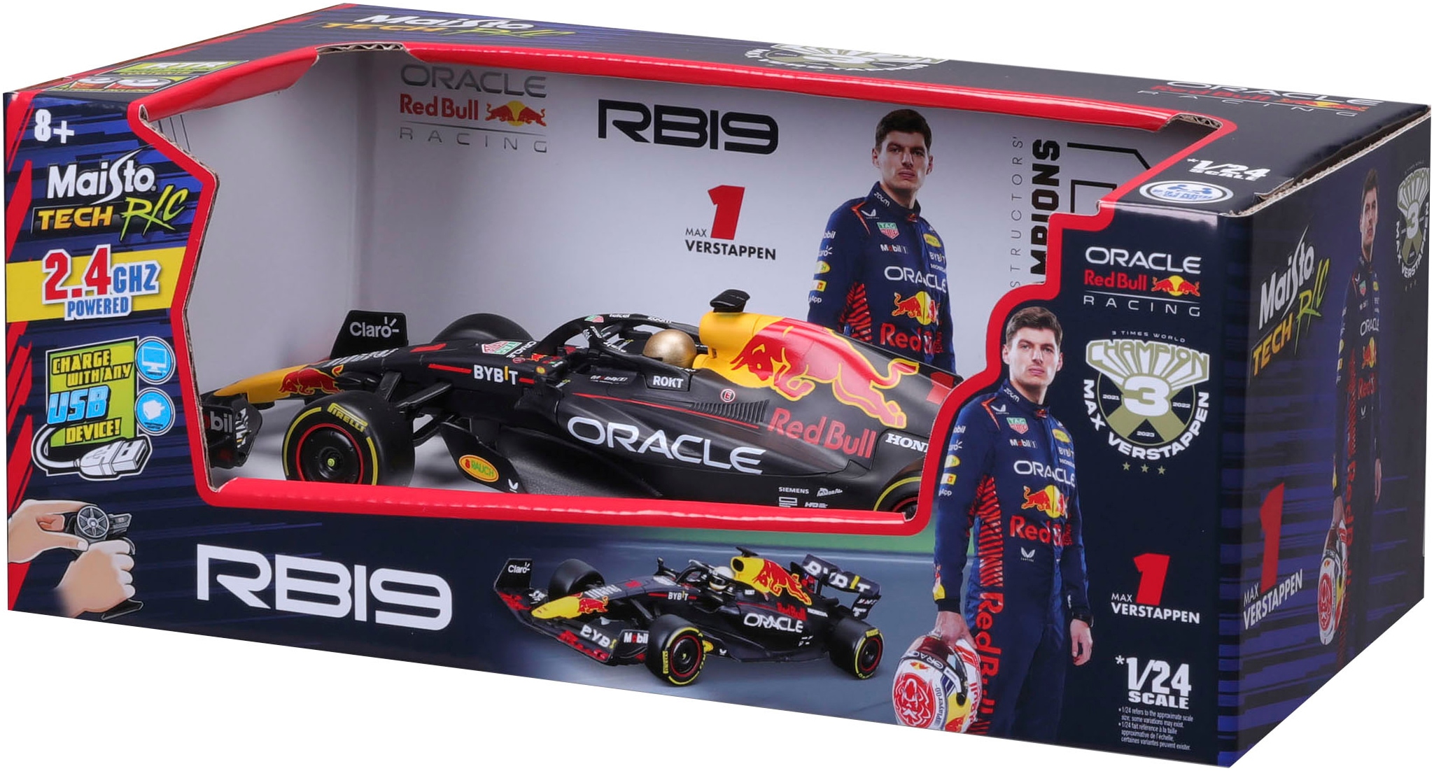 Maisto® RC-Auto »Premium Red Bull RB19 '23 2,4 GHz«, inklusive USB-Kabel