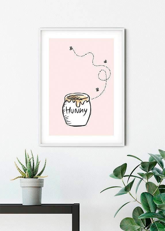 Komar Bild »Winnie the Pooh Hunny Pot« Disney 1 Stk. tlg. Wandbild zur Dekoration im Kinderzimmer - ohne Rahmen