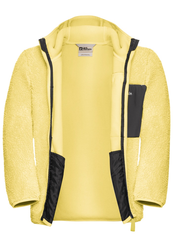 Jack Wolfskin Fleecejacke »ICE CURL HOOD JACKET K«, mit Kapuze, Wärmend, winddicht, Übergangsjacke