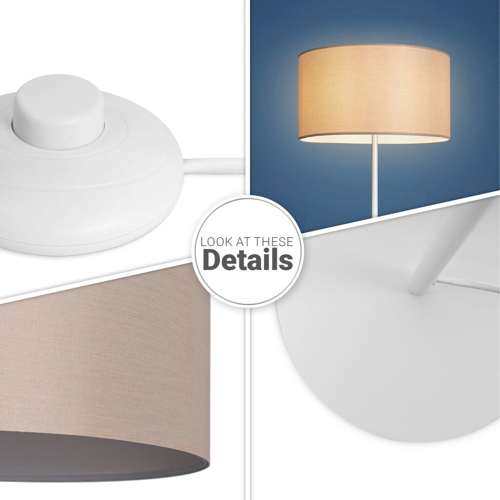 Paco Home Stehlampe »Uni Color«, 1 flammig-flammig, LED Modern Wohnzimmer Schlafzimmer, Einbeinig, Deko Stehleuchte E27