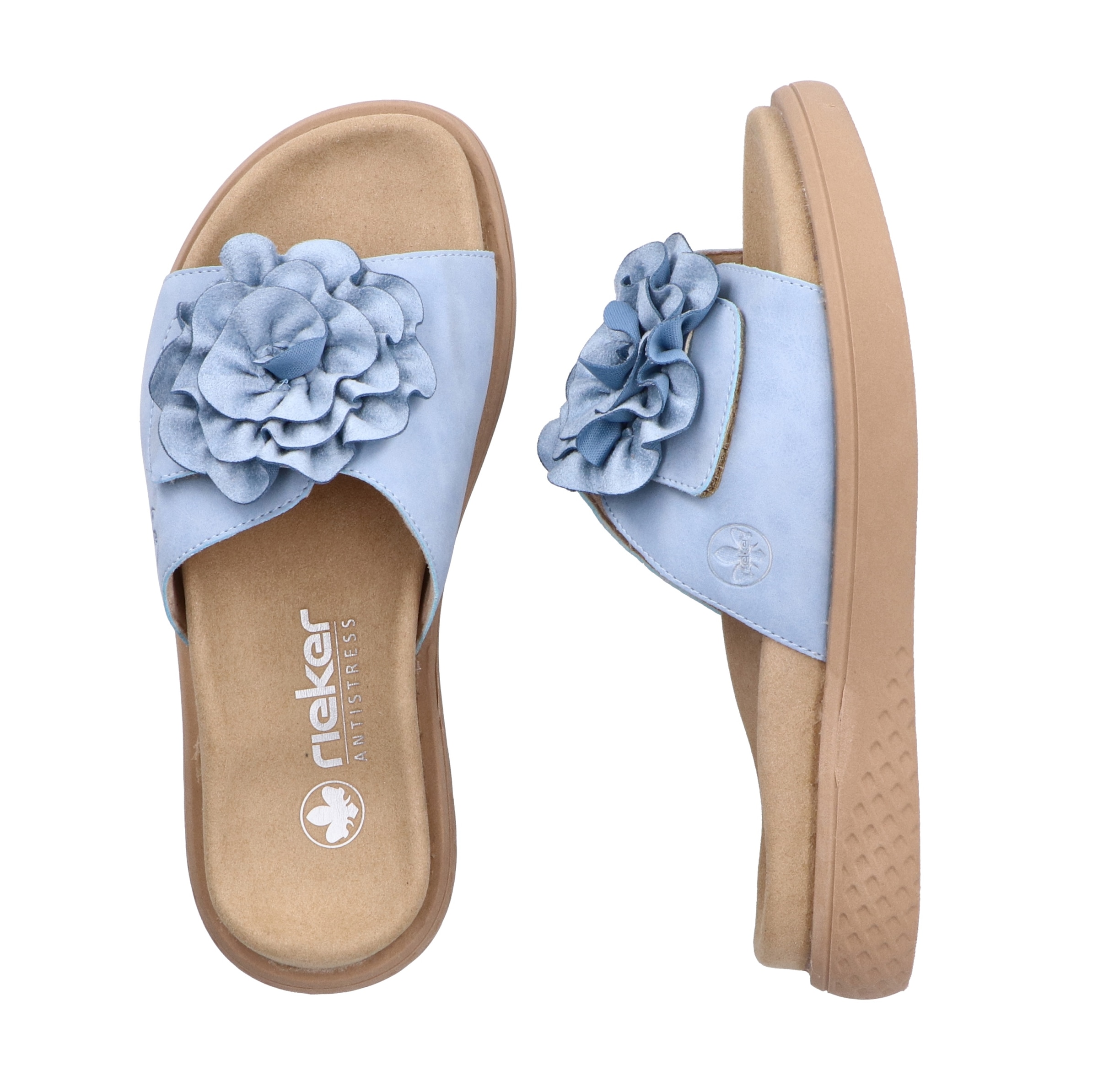 Rieker Pantolette  Sommerschuh, Hausschuh, Strandschuh mit bequemem Fußbett