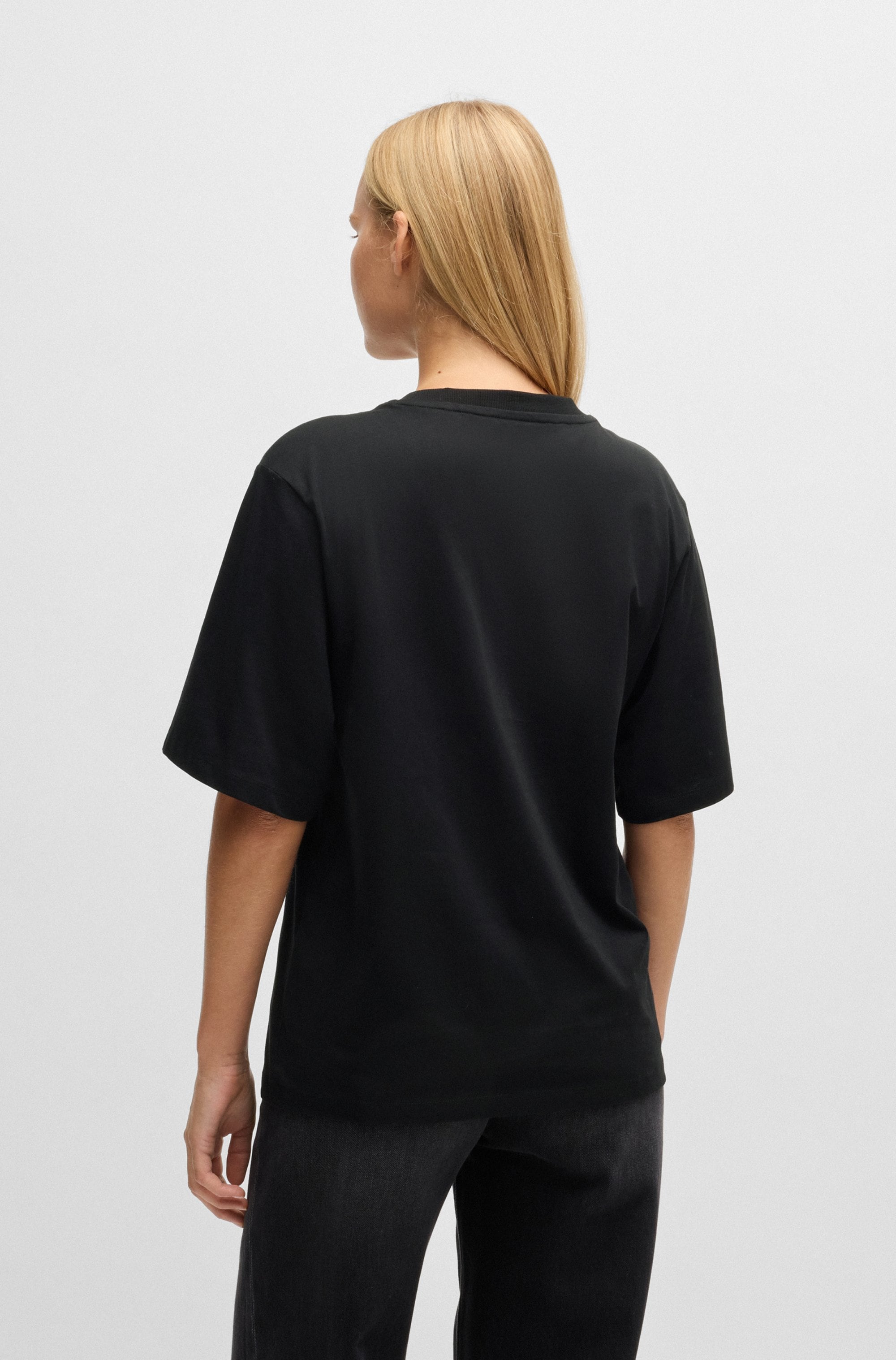 BOSS ORANGE T-Shirt »Enis Premium Damenmode«, mit weiten Ärmeln